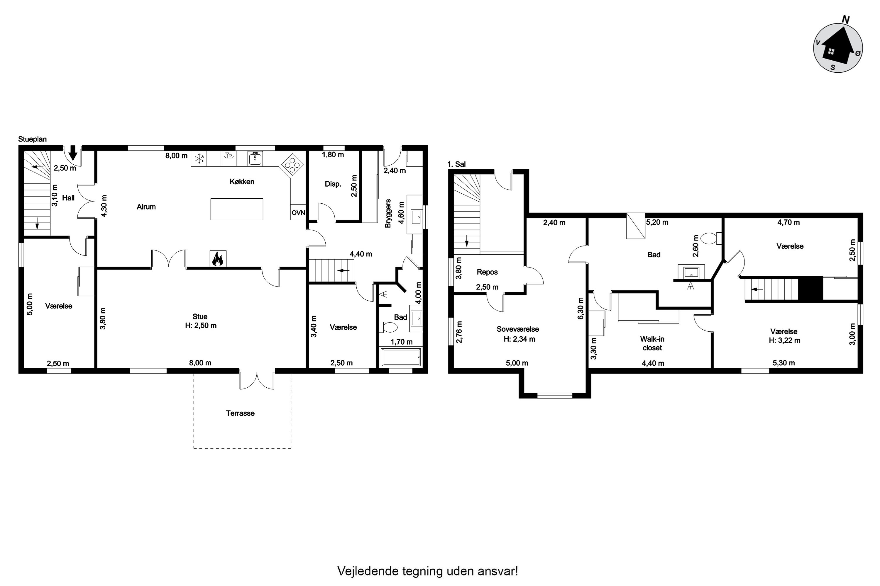 Plantegninger billede af Sdr. Kirkevej 56, Præstbro, 9330 Dronninglund