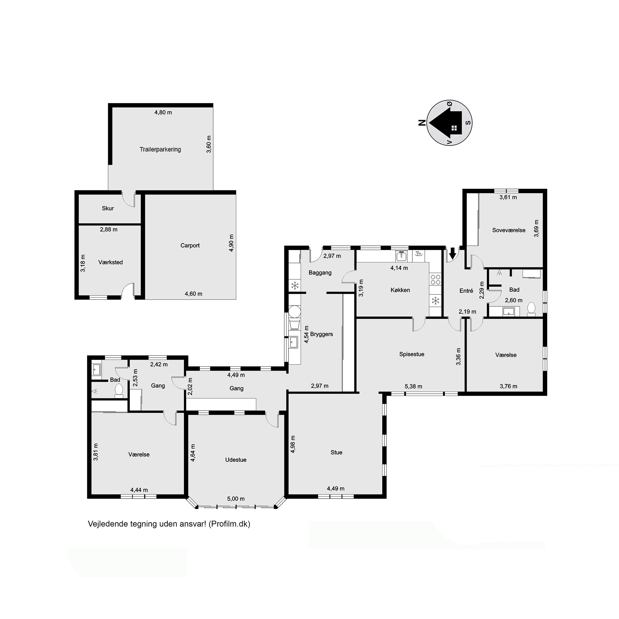 Plantegninger billede af Prangervej 14, Dons, 6051 Almind