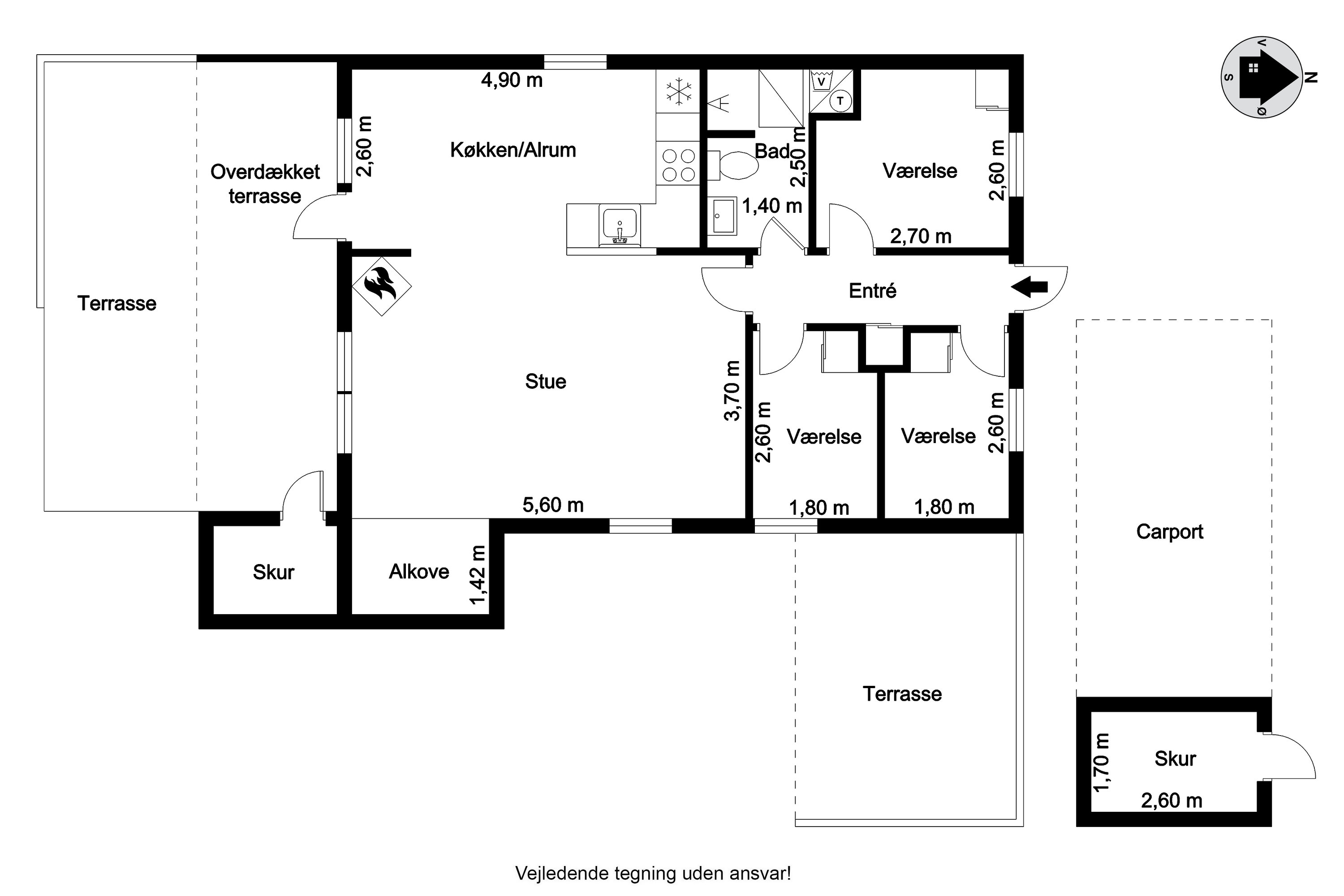Plantegninger billede af Arvidvej 268, Bjerregaard, 6960 Hvide Sande