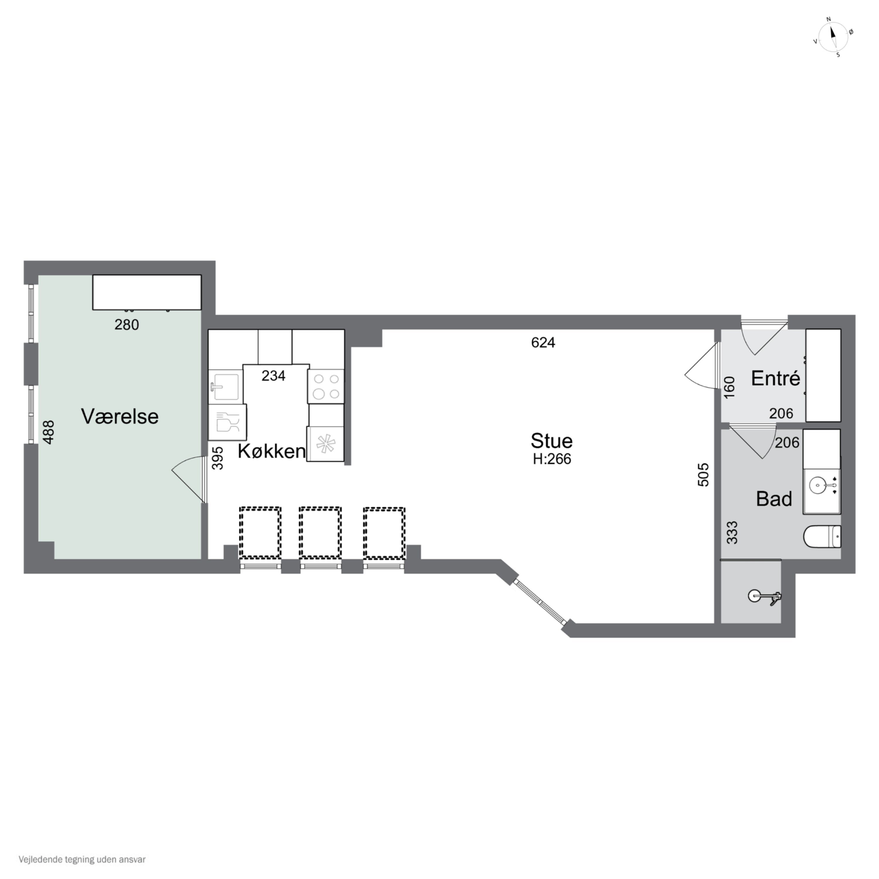 Plantegninger billede af Klosterhaven 1, 2. 3., Centrum, 4200 Slagelse