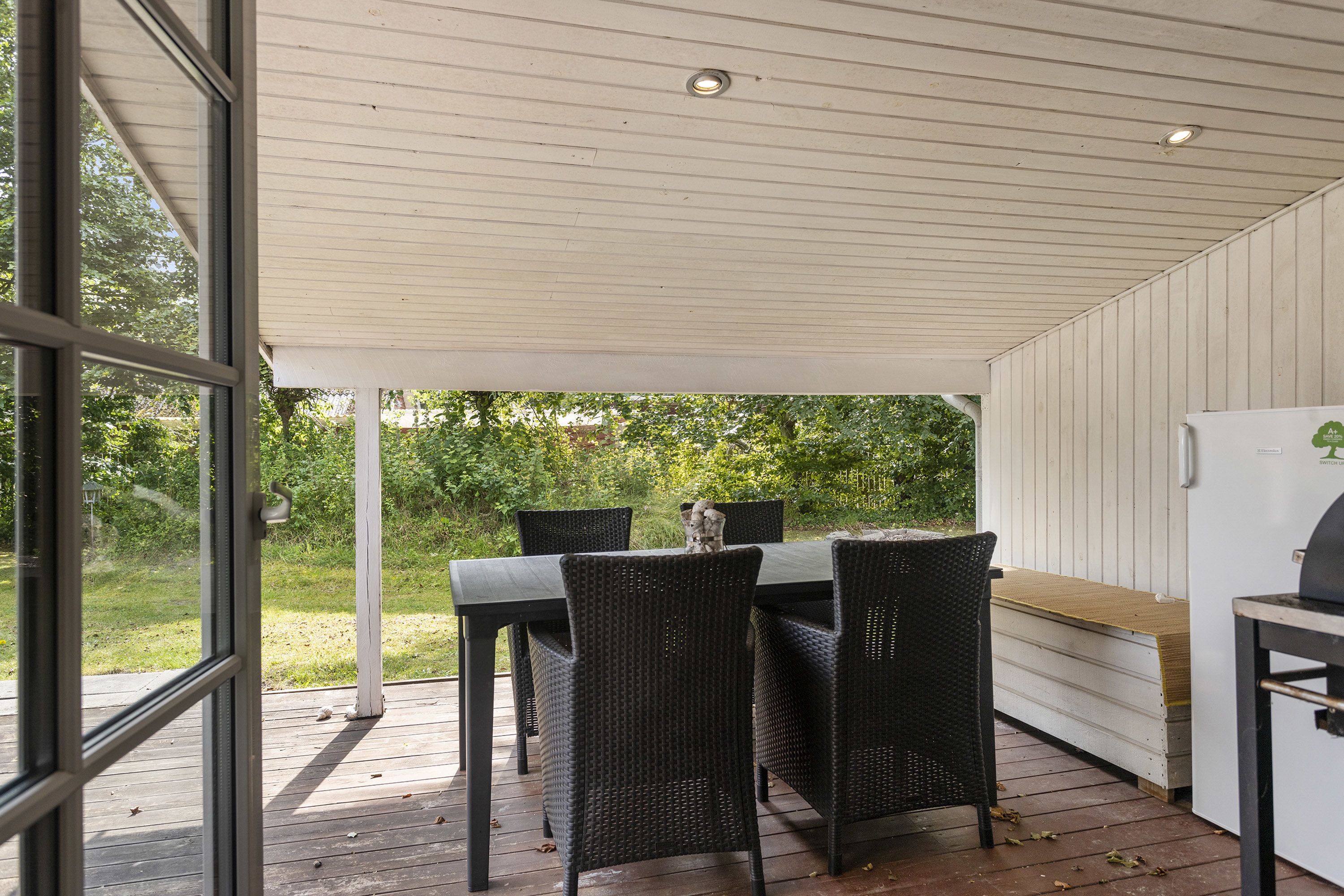 Fremhævet overdækket terrasse billede i fuldskærmstilstand. Billede af Fredvej 10, Lyngså, 9300 Sæby