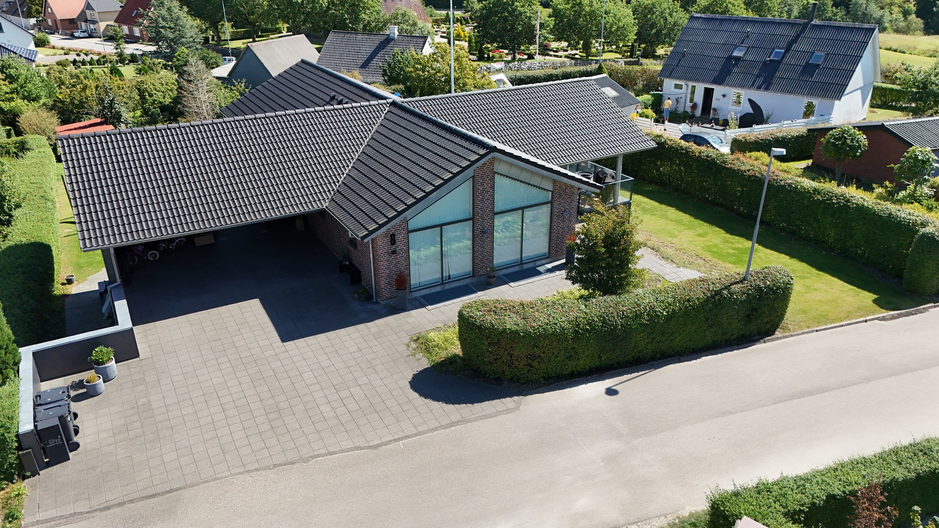 Fremhævet luftfoto billede i fuldskærmstilstand. Billede af Gl Skolevej 8, Valsgård, 9500 Hobro