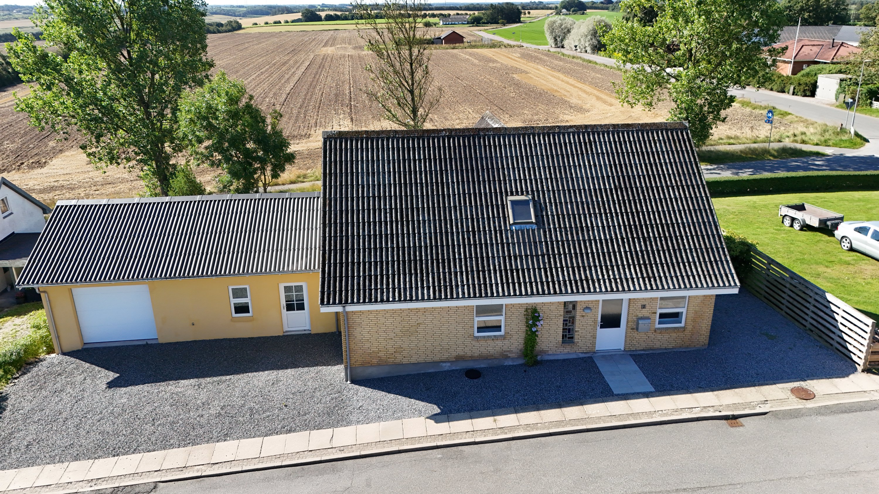 Fremhævet luftfoto billede i fuldskærmstilstand. Billede af Udsigten 2, Ravnkilde, 9610 Nørager