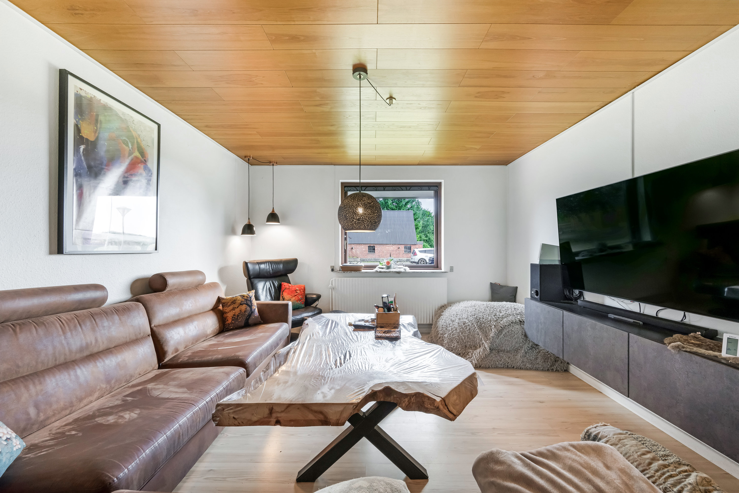 Fremhævet stue billede i fuldskærmstilstand. Billede af Lillebyvej 6, Brejning, 6920 Videbæk