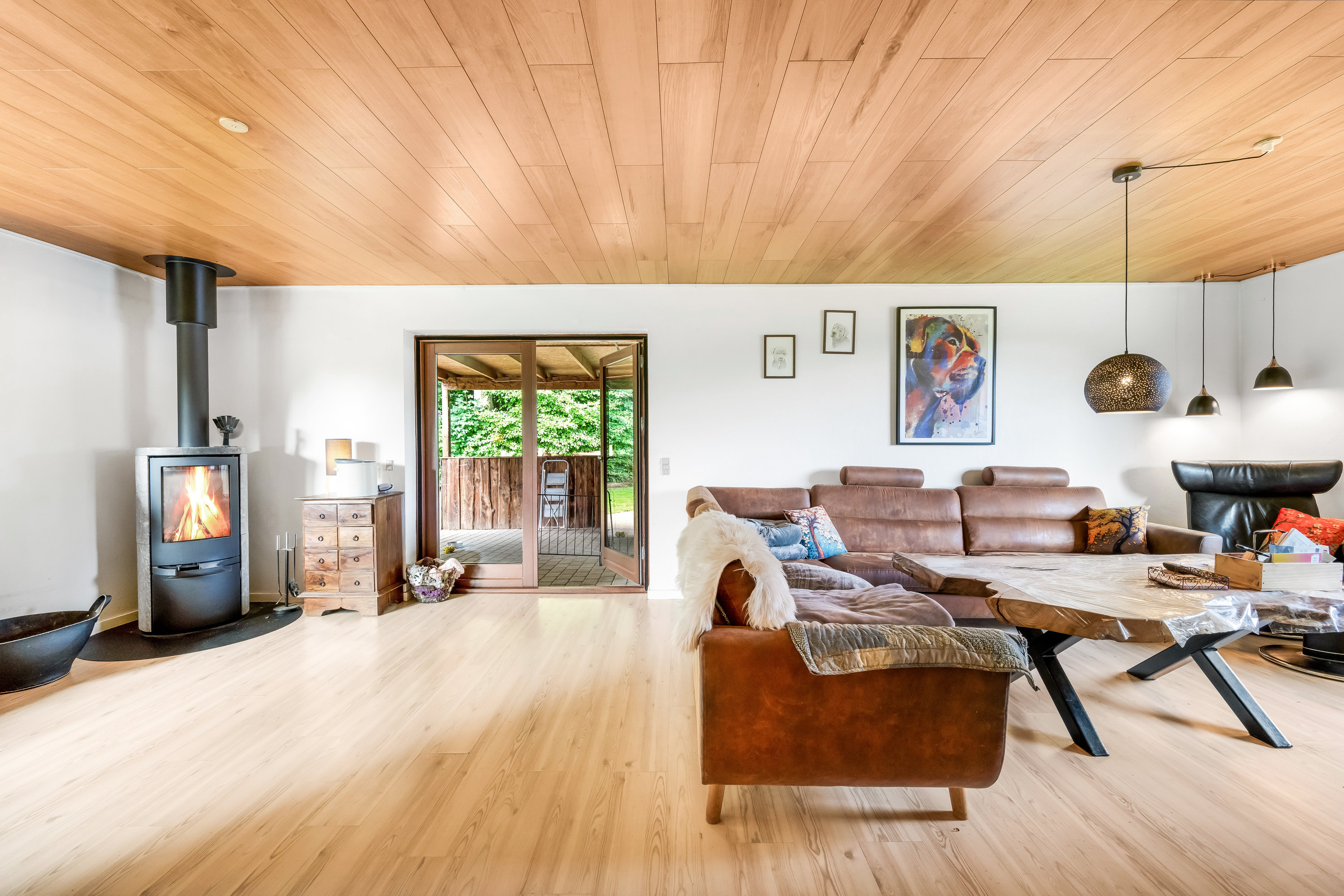 Fremhævet stue billede i fuldskærmstilstand. Billede af Lillebyvej 6, Brejning, 6920 Videbæk