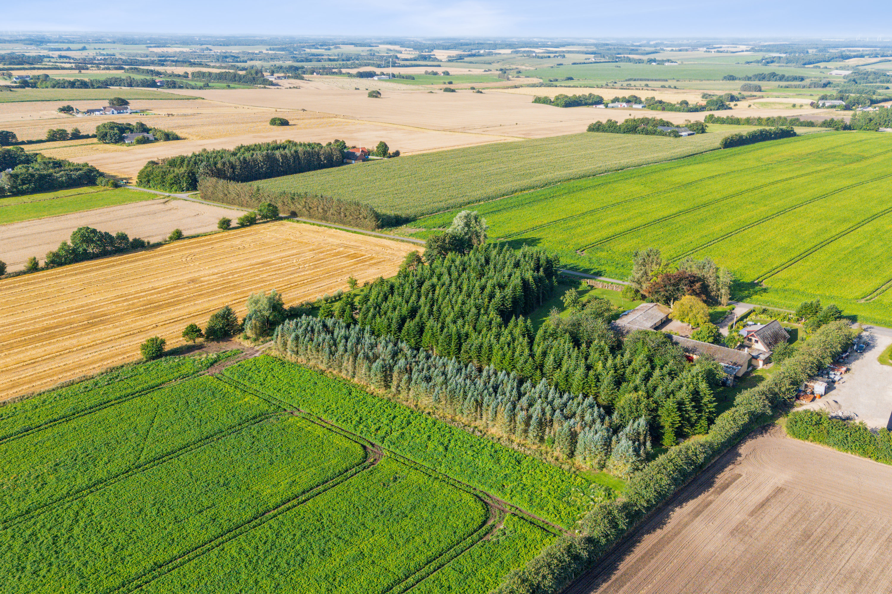 Fremhævet luftfoto billede i fuldskærmstilstand. Billede af Byrstedhedevej 7, Byrsted, 9240 Nibe