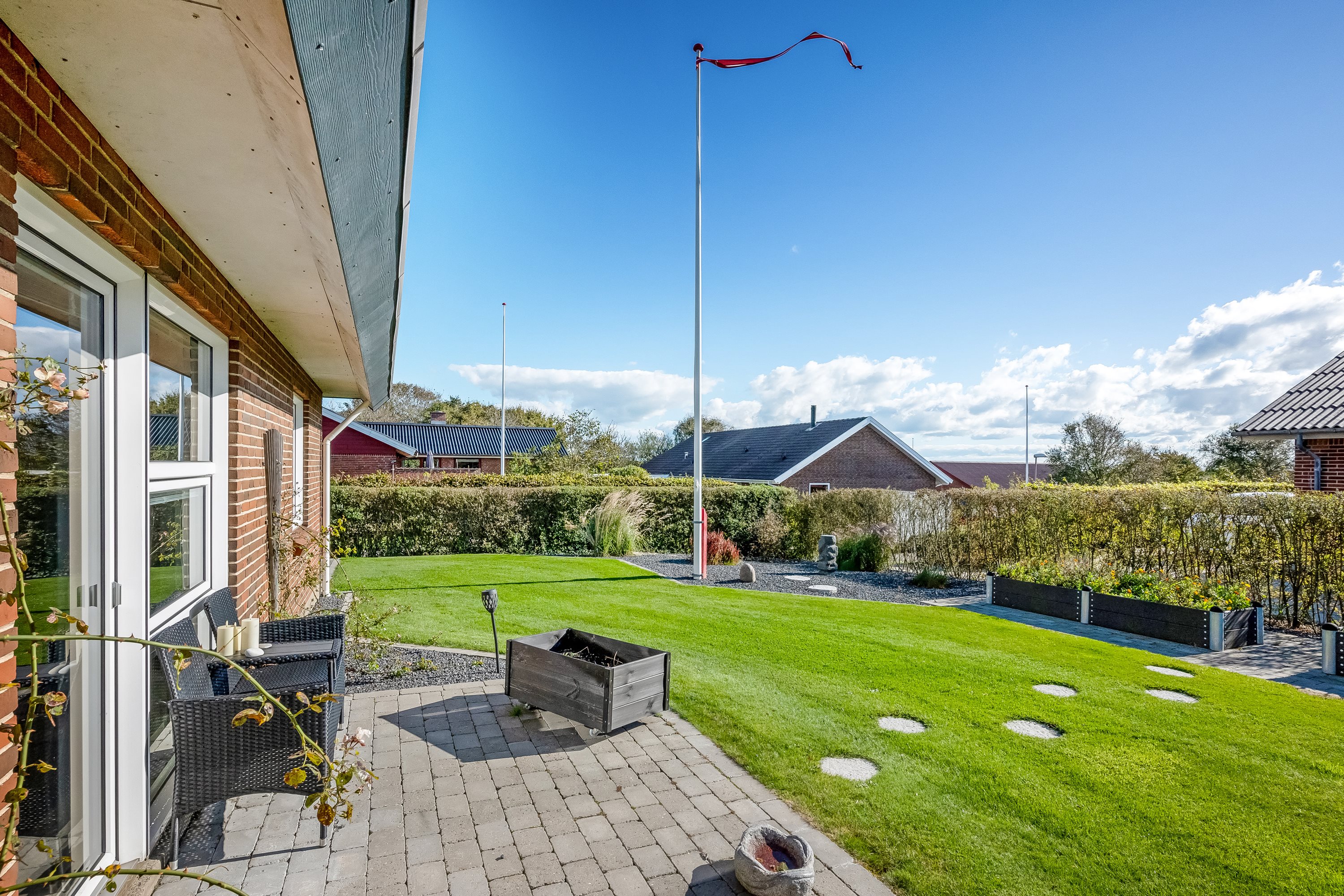 Fremhævet terrasse billede i fuldskærmstilstand. Billede af Frejasvej 23, Nørlem, 7620 Lemvig