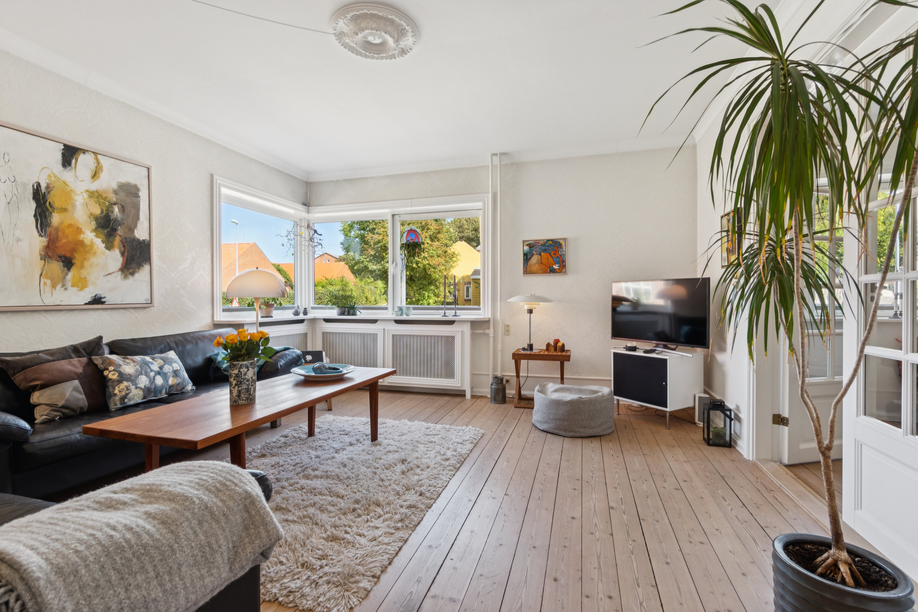 Fremhævet stue billede i fuldskærmstilstand. Billede af Nørrealle 25A, 7700 Thisted