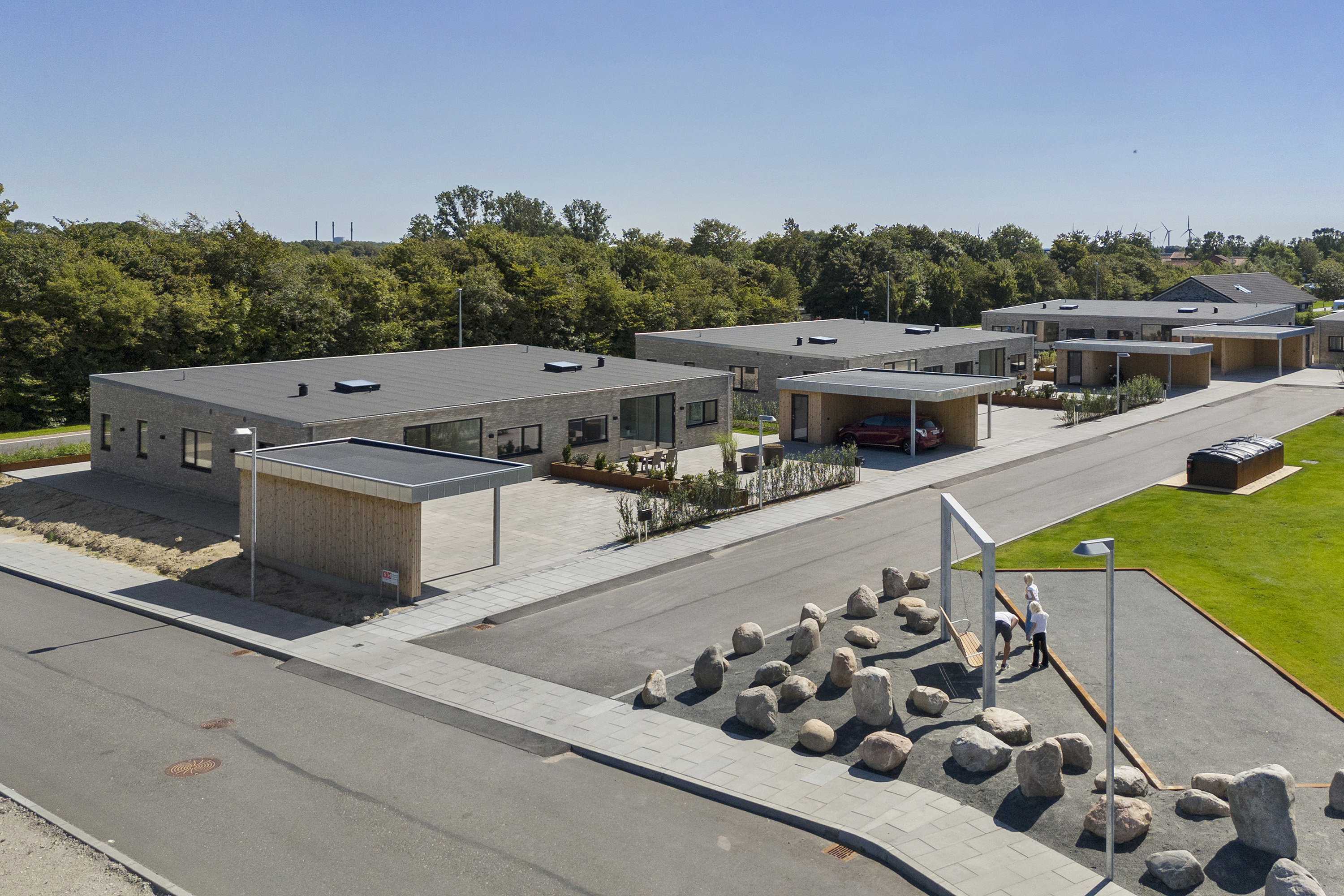 Fremhævet luftfoto billede i fuldskærmstilstand. Billede af Kornumgårdsvej 16, 9700 Brønderslev