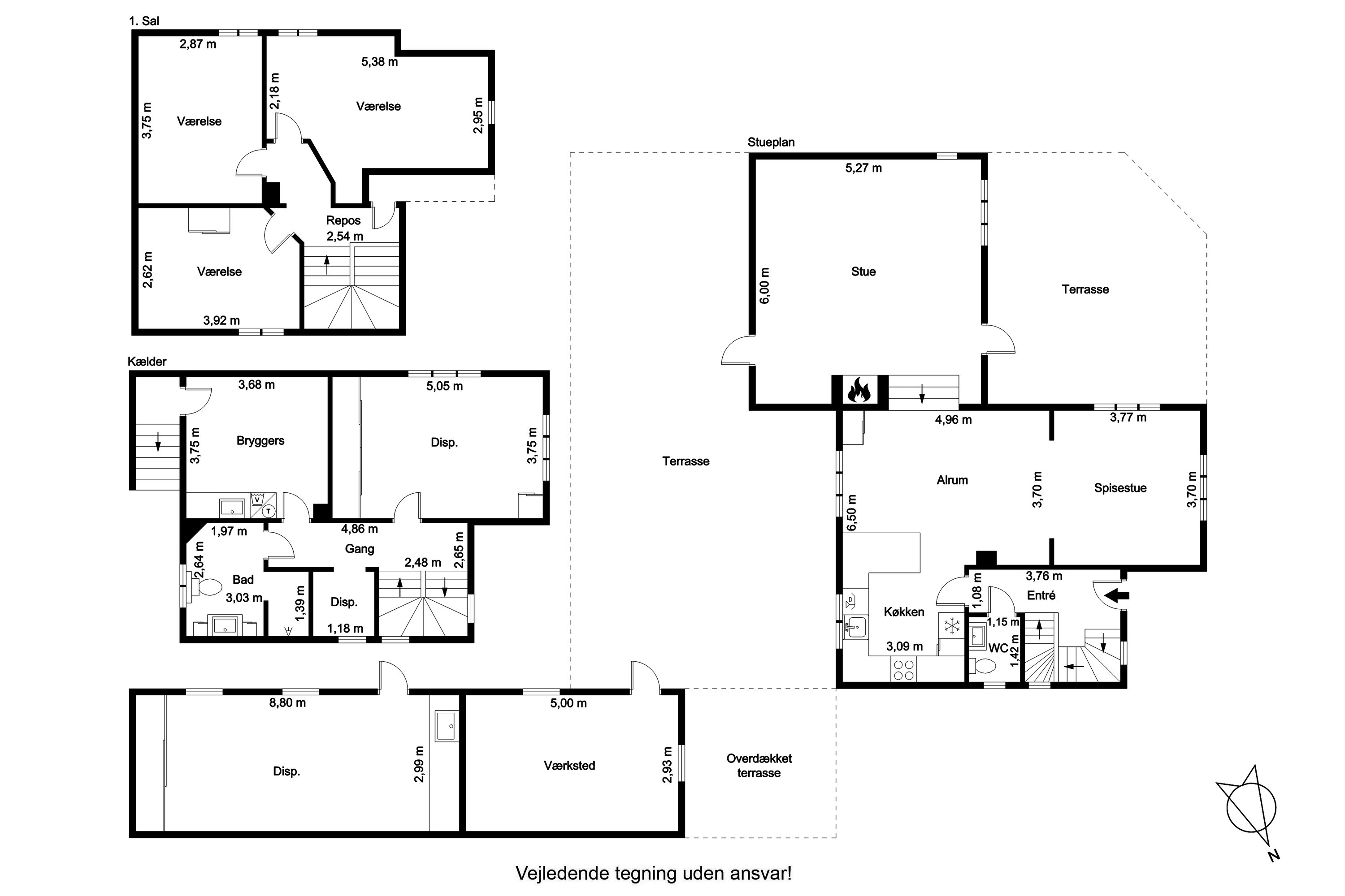 Plantegninger billede af Smalbyvej 50, 9700 Brønderslev