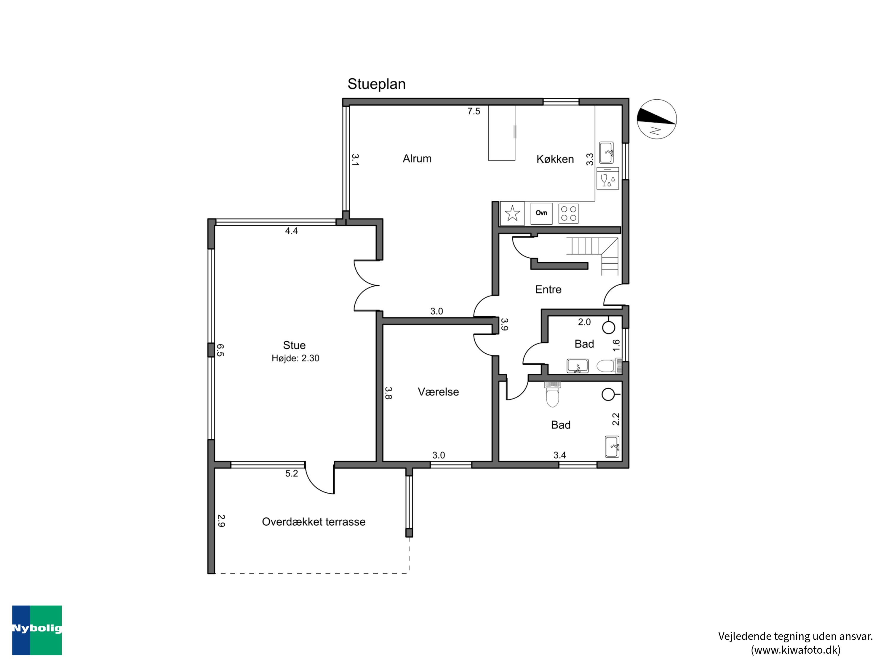 Plantegninger billede af Monrads Vej 8, 4930 Maribo
