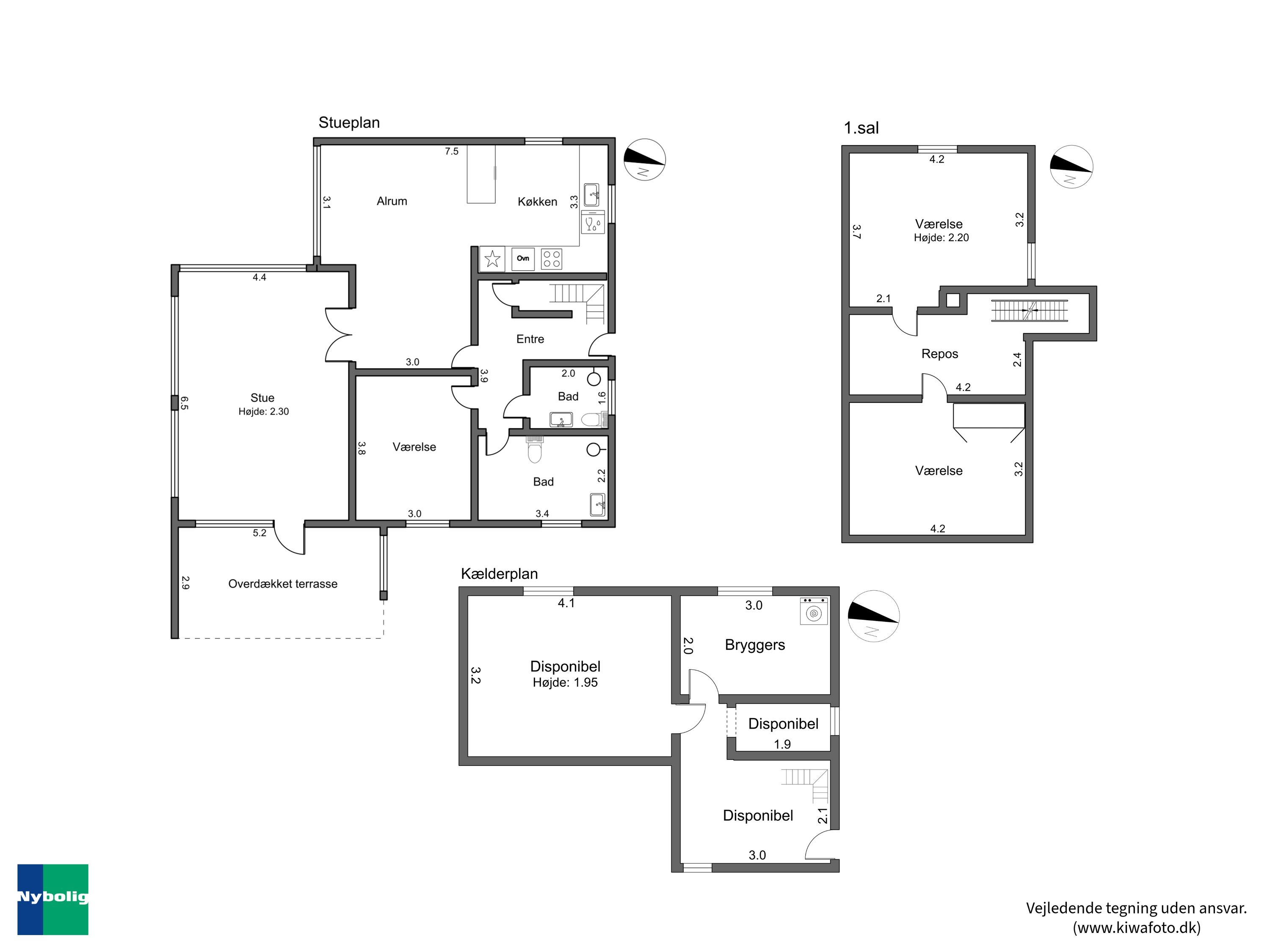 Plantegninger billede af Monrads Vej 8, 4930 Maribo