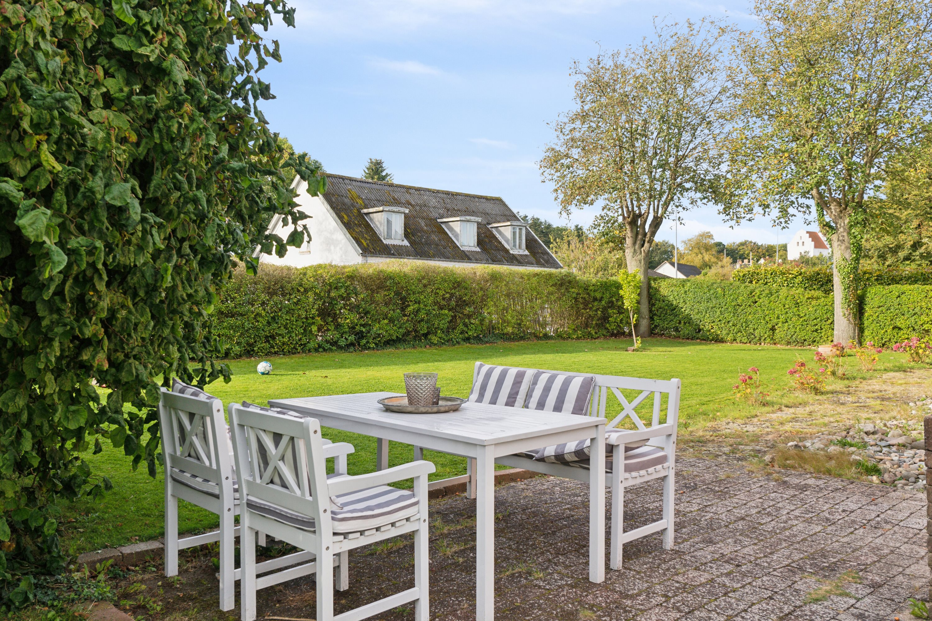 Fremhævet terrasse billede i fuldskærmstilstand. Billede af Østergade 14, Særslev, 5471 Søndersø