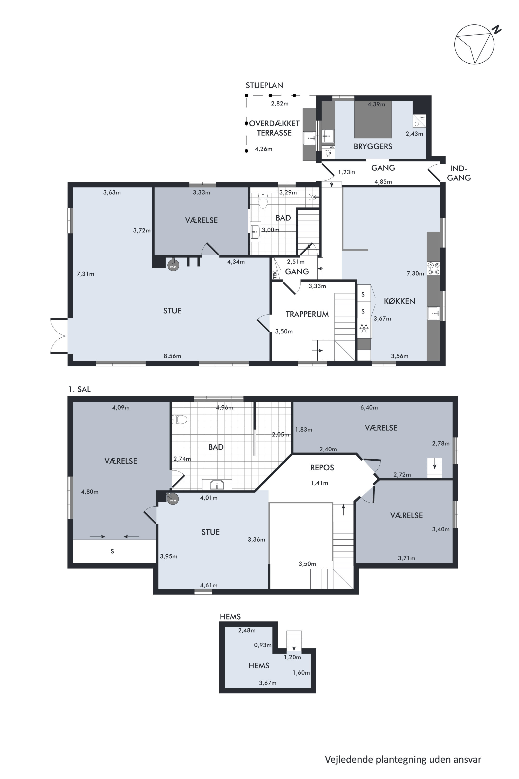 Plantegninger billede af Dr. Madsensvej 11, Harridslev, 8930 Randers NØ