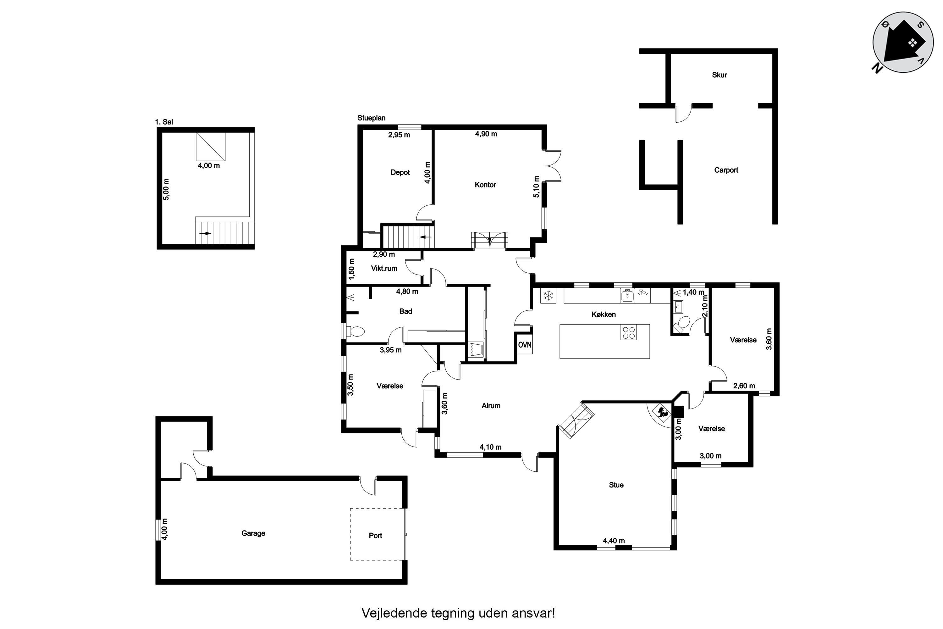 Plantegninger billede af Langelandsgade 5, Rindum, 6950 Ringkøbing
