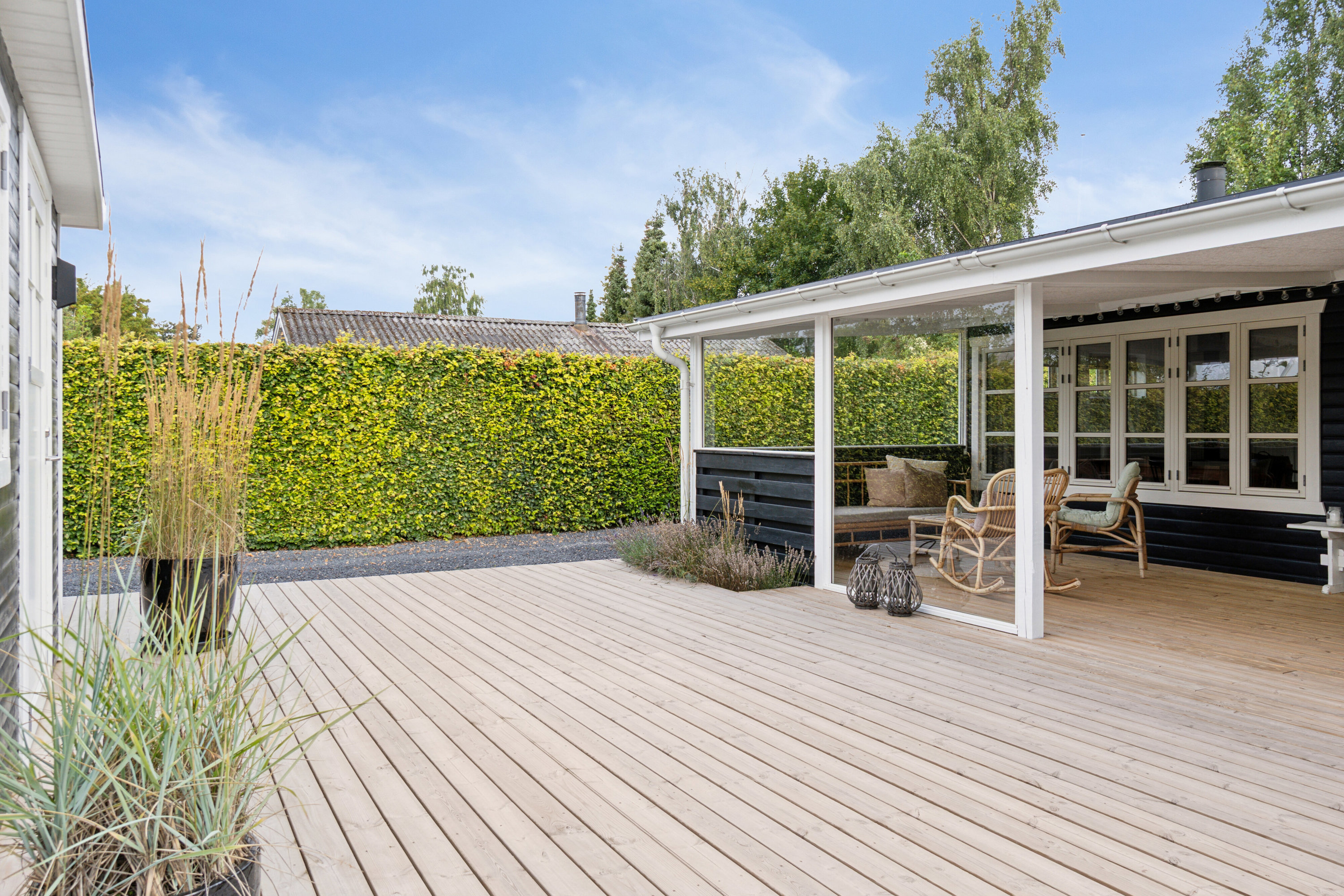 Fremhævet overdækket terrasse billede i fuldskærmstilstand. Billede af Rødhalsevej 14, Ll Kongsmark, 4200 Slagelse