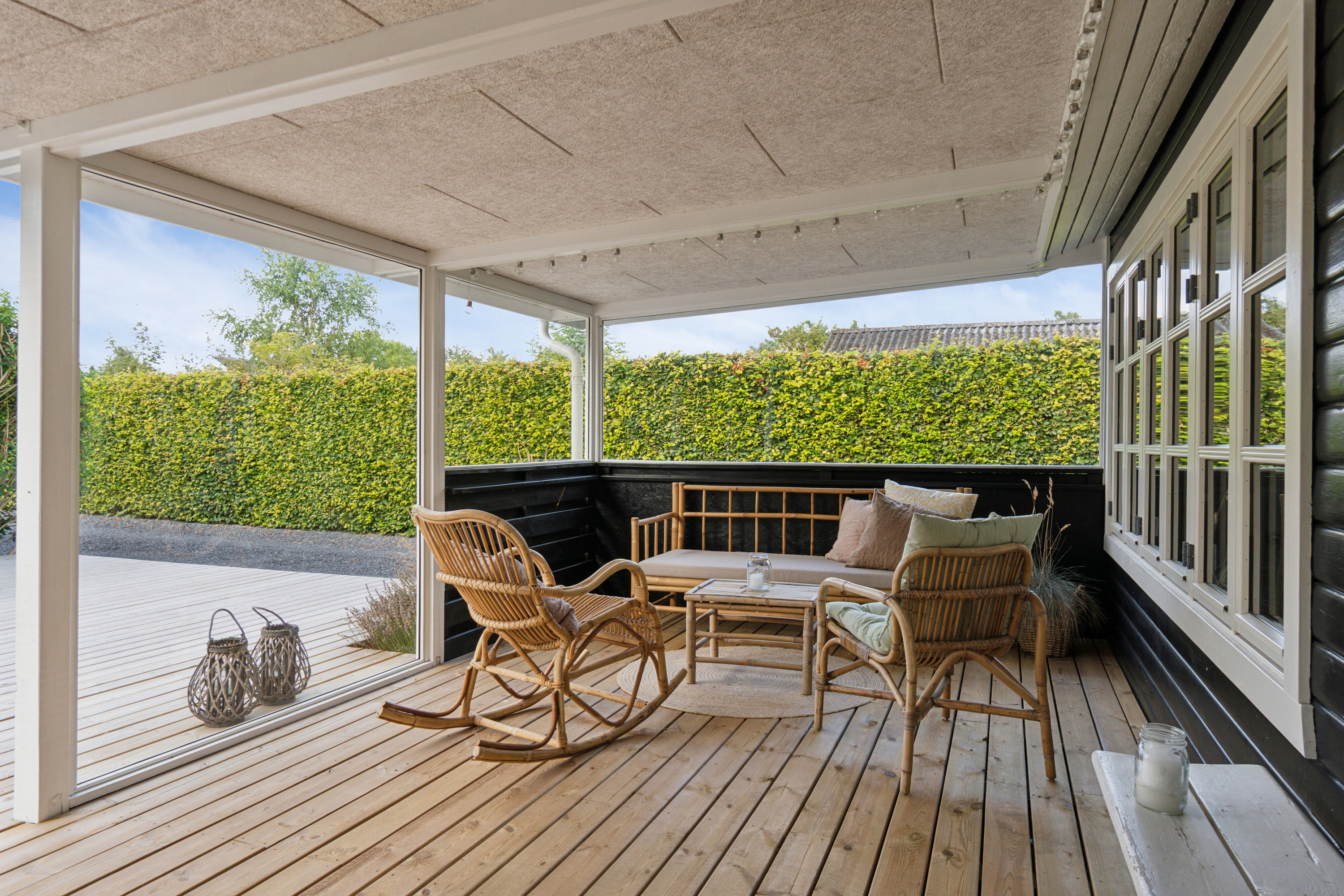 Fremhævet overdækket terrasse billede i fuldskærmstilstand. Billede af Rødhalsevej 14, Ll Kongsmark, 4200 Slagelse