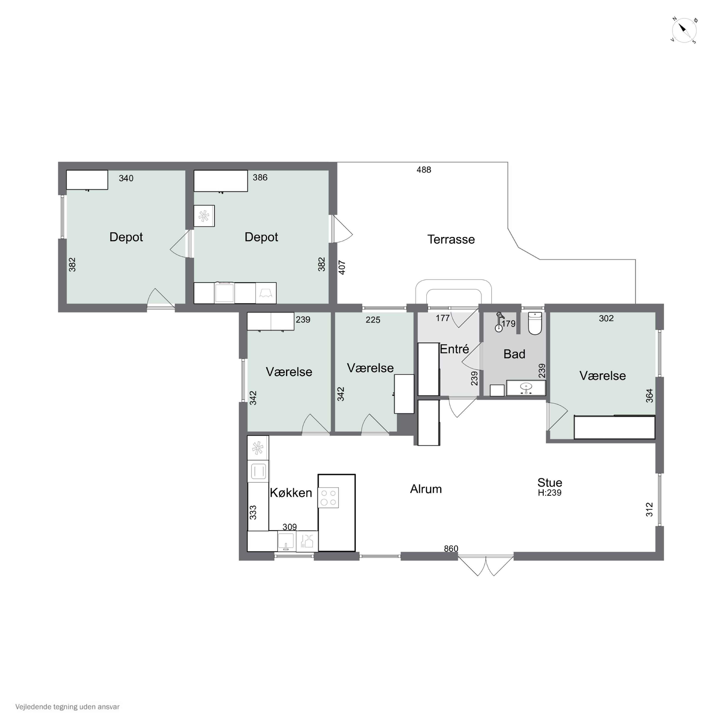 Plantegninger billede af Bakken 35, Ydby, 7760 Hurup Thy