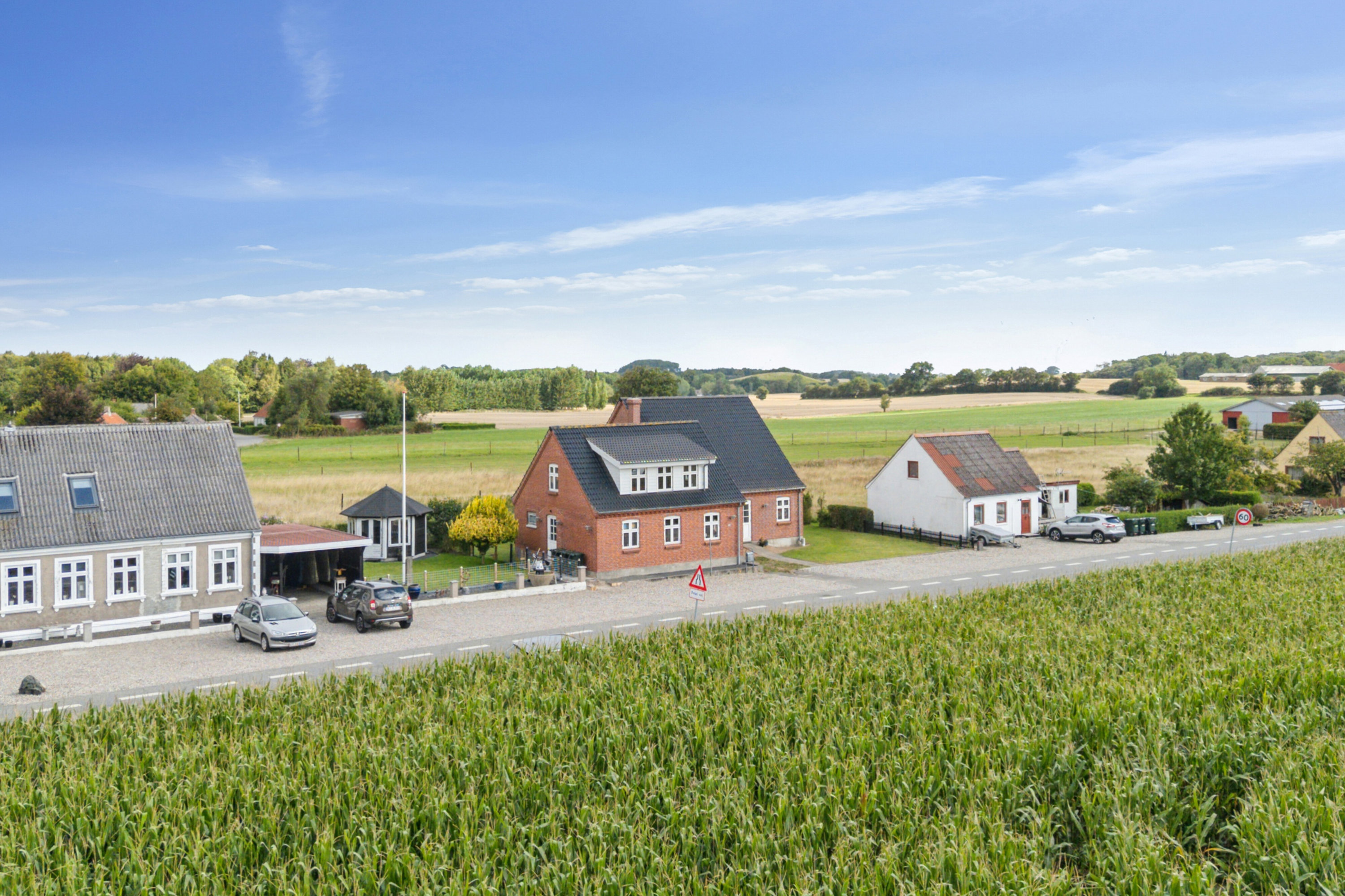 Fremhævet luftfoto billede i fuldskærmstilstand. Billede af Spodsbjergvej 257, Long. Sand, 5900 Rudkøbing