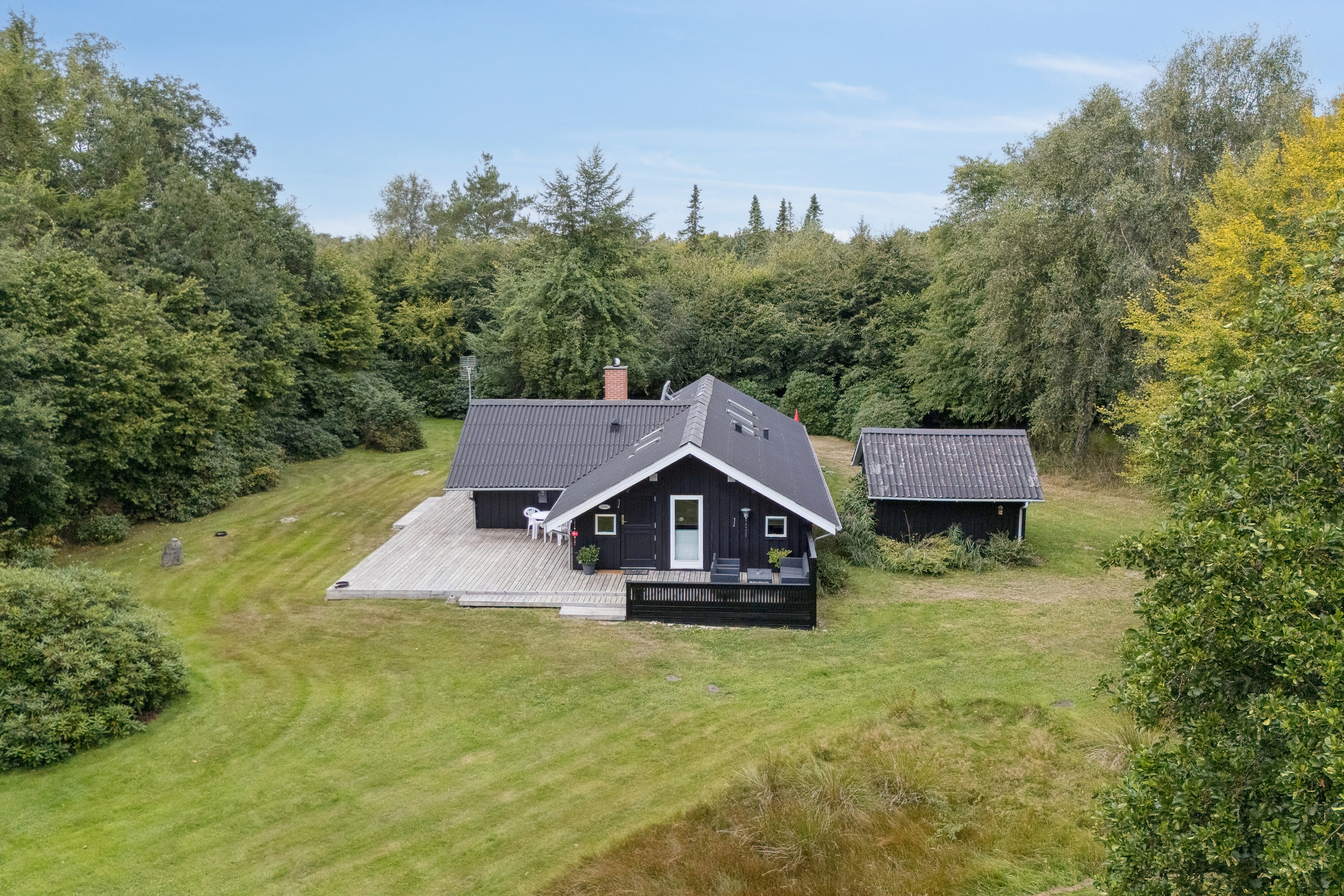 Fremhævet set fra haven billede i fuldskærmstilstand. Billede af Furvej 4, Amtoft, 7742 Vesløs