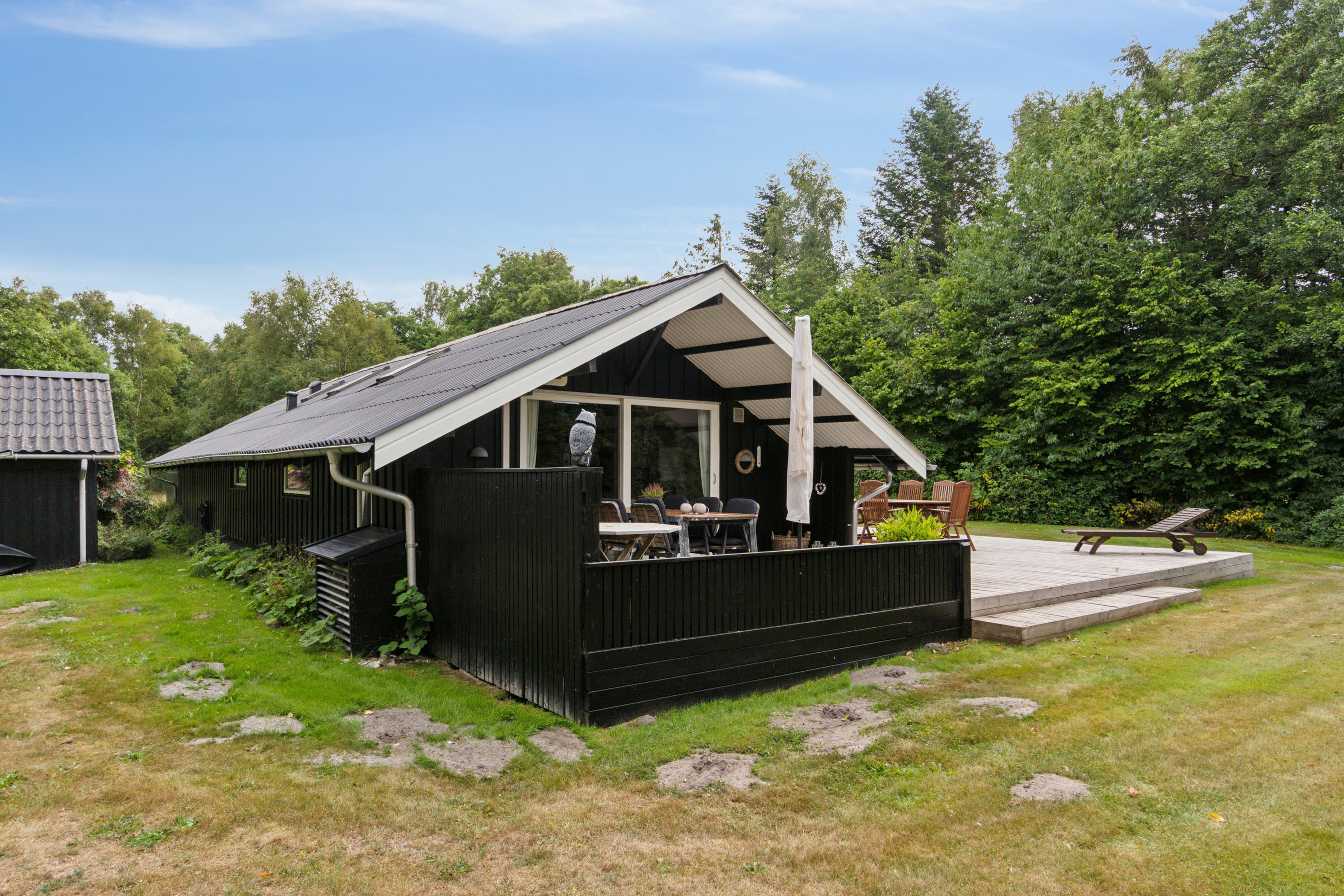 Fremhævet set fra haven billede i fuldskærmstilstand. Billede af Furvej 4, Amtoft, 7742 Vesløs