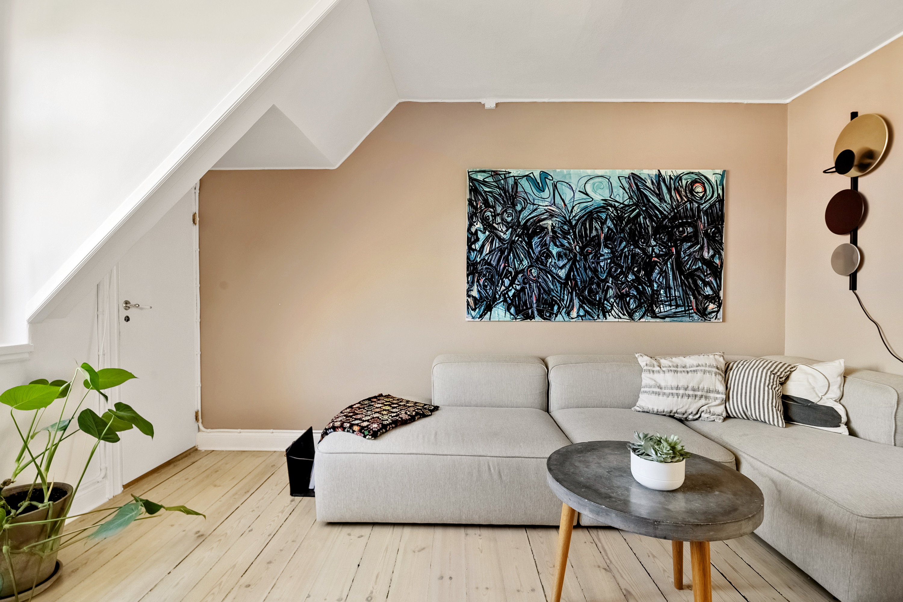 Fremhævet stue billede i fuldskærmstilstand. Billede af Peder Skrams Gade 16, 3., Trøjborg , 8200 Aarhus N