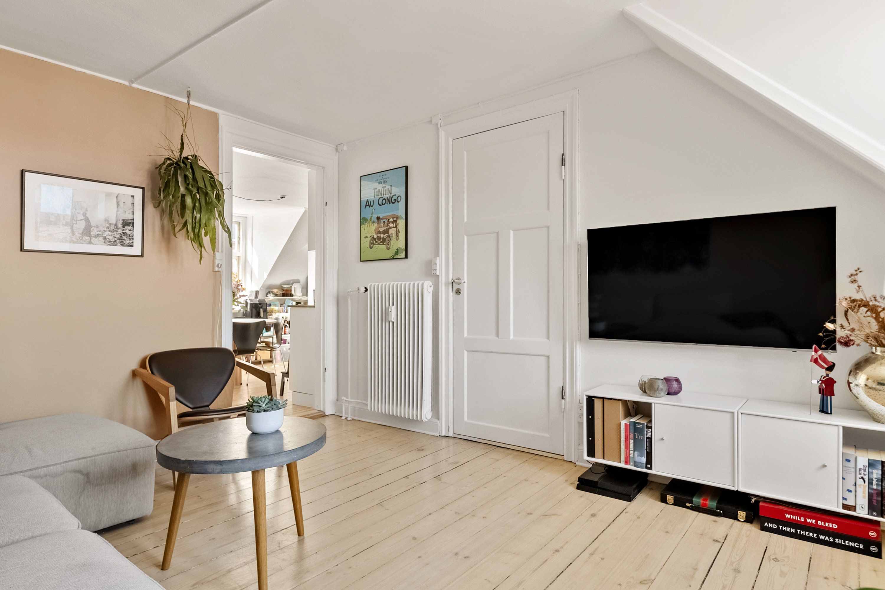 Fremhævet stue billede i fuldskærmstilstand. Billede af Peder Skrams Gade 16, 3., Trøjborg , 8200 Aarhus N