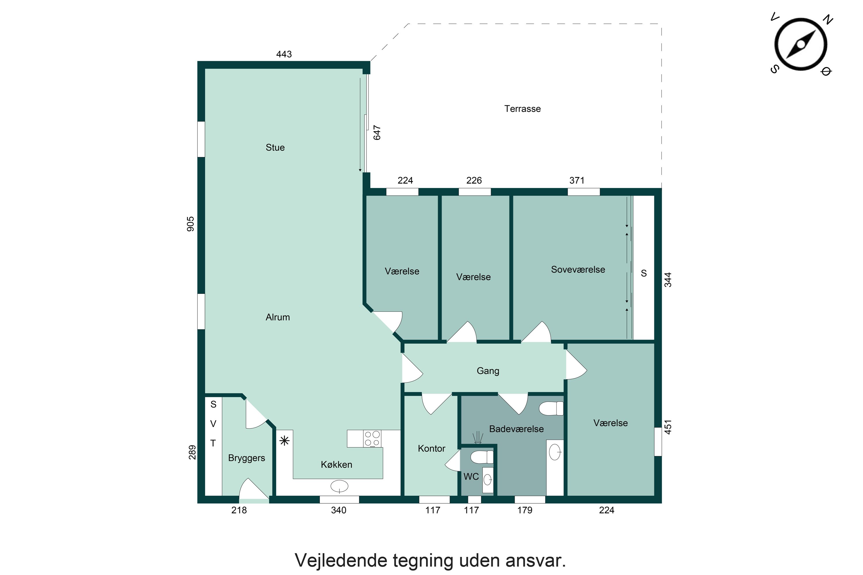 Plantegninger billede af Bakkevænget 19, Tvingstrup, 8700 Horsens