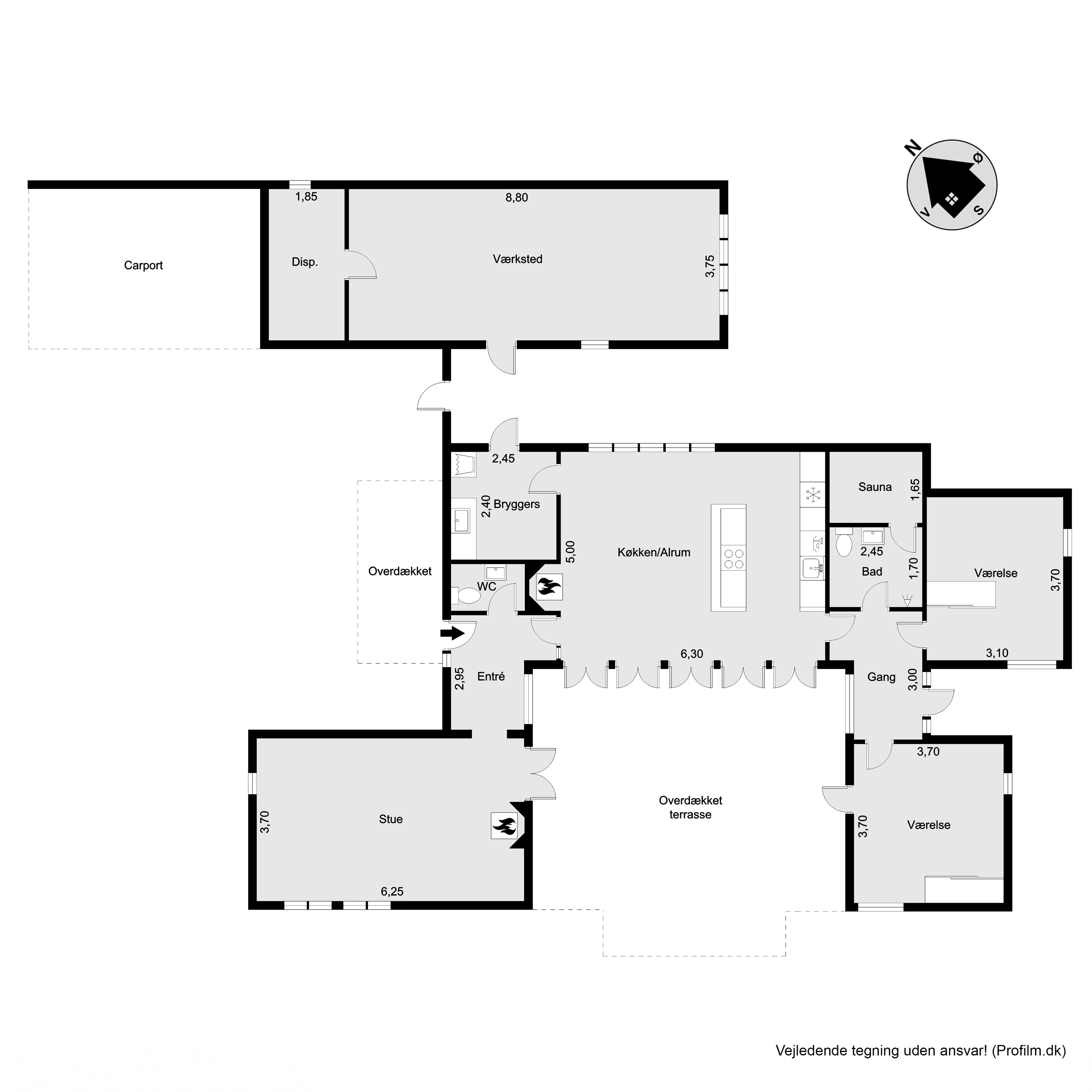 Plantegninger billede af Munkehøjvej 7, 3250 Gilleleje