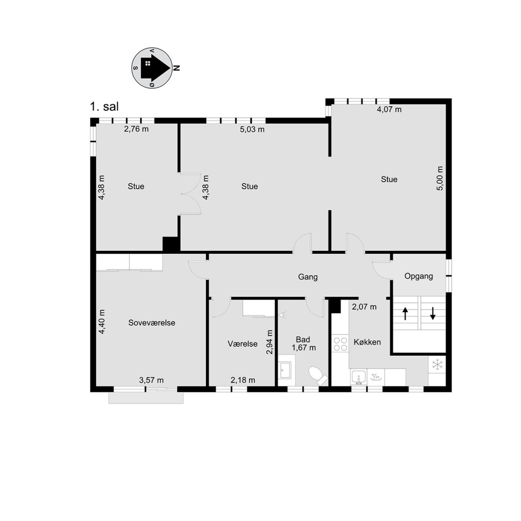 Plantegninger billede af Stampesvej 53, 1., Mølholm, 7100 Vejle