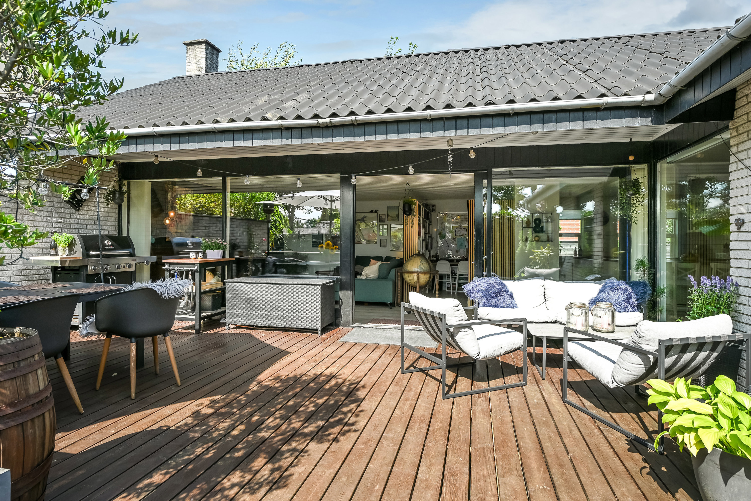 Fremhævet terrasse billede i fuldskærmstilstand. Billede af Toften 11, 7190 Billund