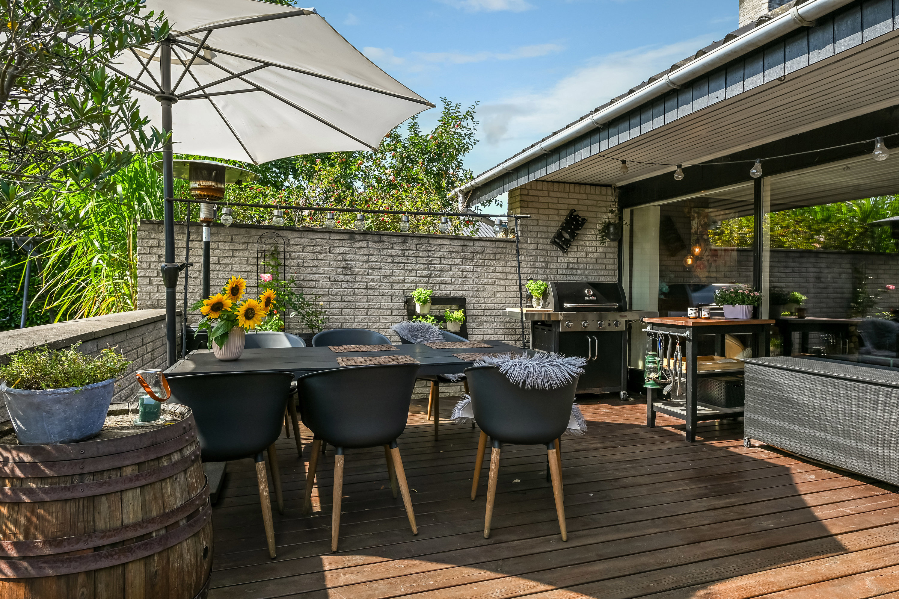 Fremhævet terrasse billede i fuldskærmstilstand. Billede af Toften 11, 7190 Billund