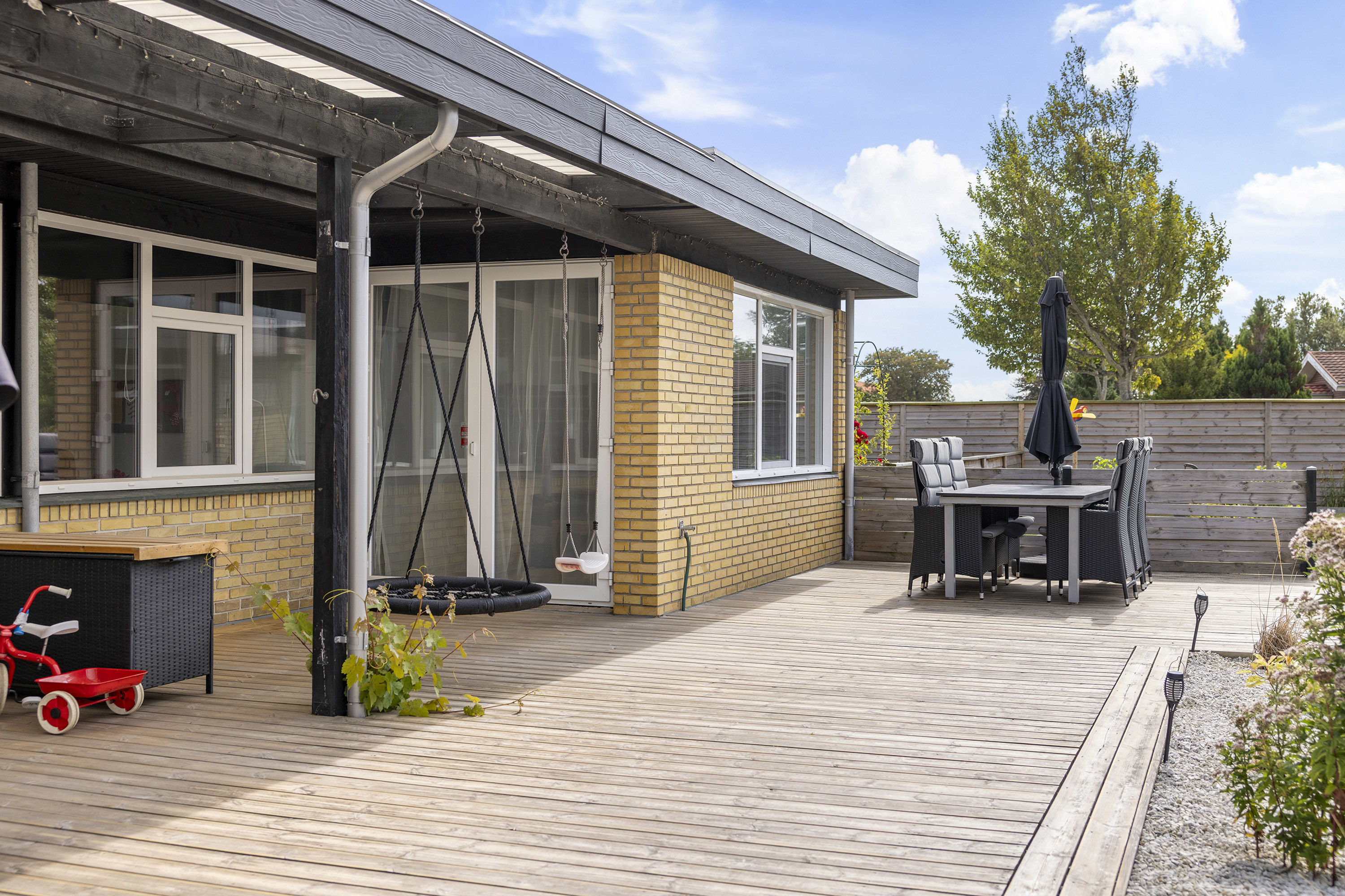 Fremhævet terrasse billede i fuldskærmstilstand. Billede af Rosenhaven 4, 9300 Sæby