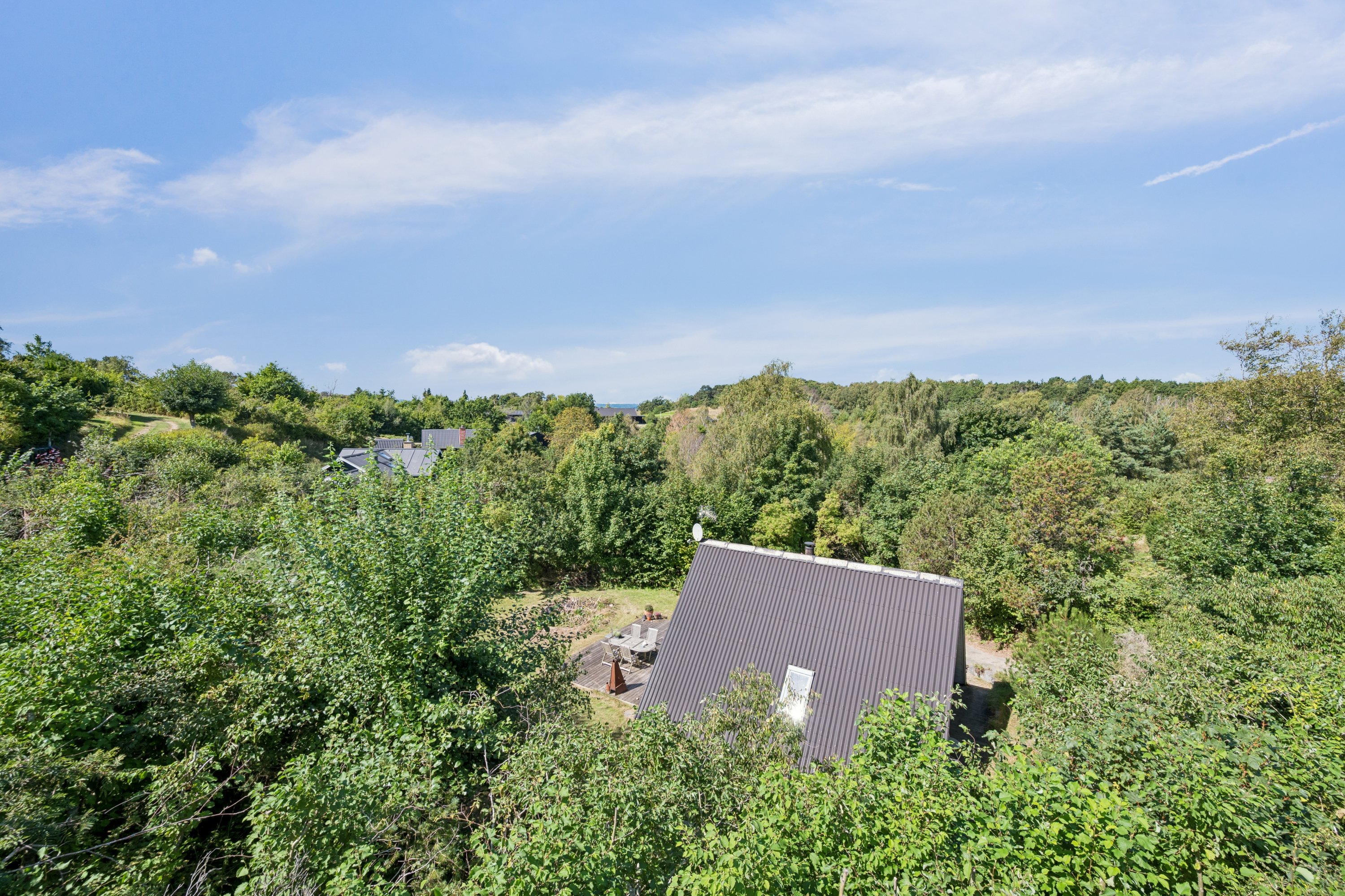 Fremhævet terrasse billede i fuldskærmstilstand. Billede af Bygvangen 4, Boeslum Bakker, 8400 Ebeltoft