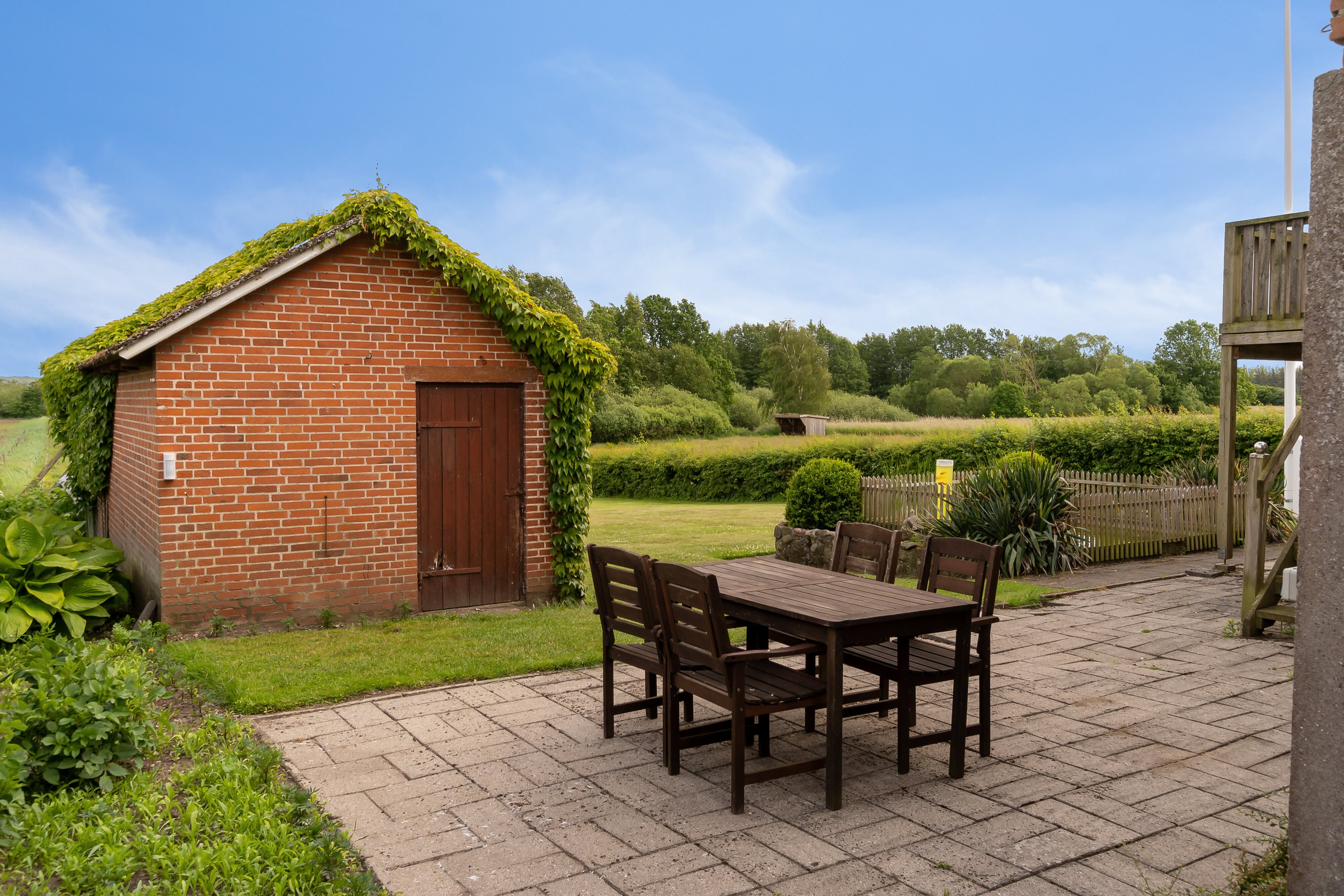 Fremhævet terrasse billede i fuldskærmstilstand. Billede af Nellemosevej 11, Nellemose, 5683 Haarby