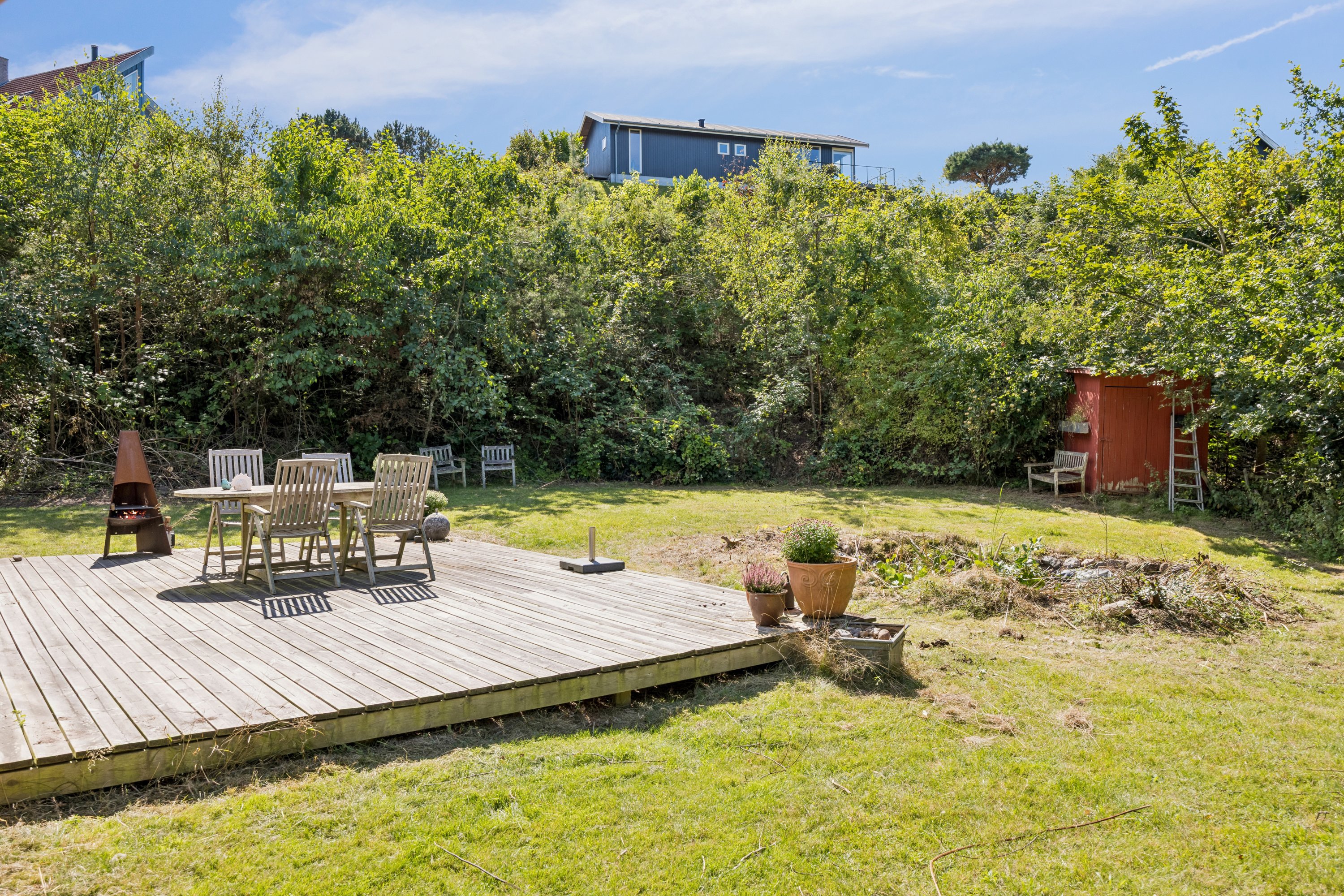 Fremhævet terrasse billede i fuldskærmstilstand. Billede af Bygvangen 4, Boeslum Bakker, 8400 Ebeltoft