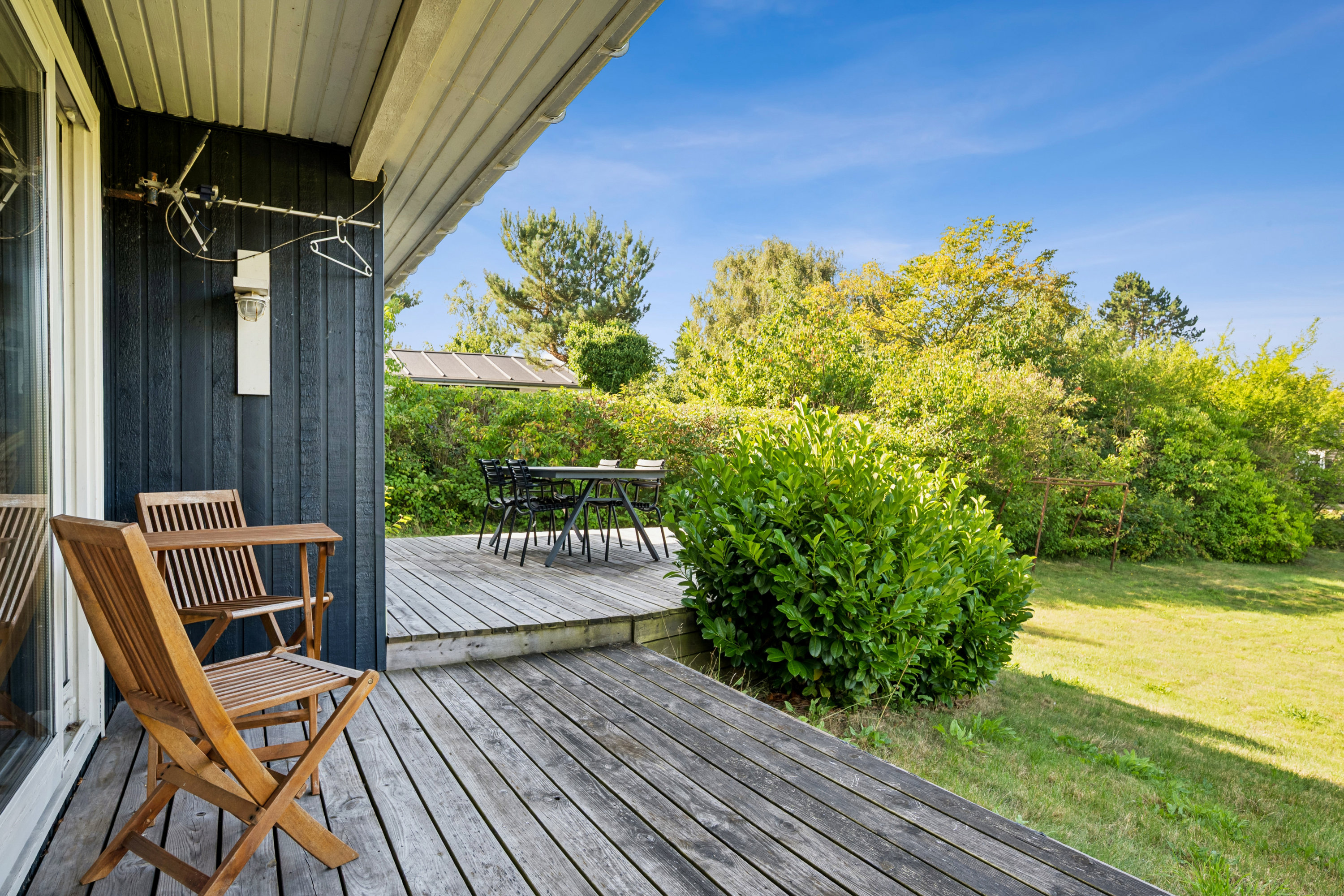 Fremhævet terrasse billede i fuldskærmstilstand. Billede af Manhøjvej 11, Dejret, 8420 Knebel