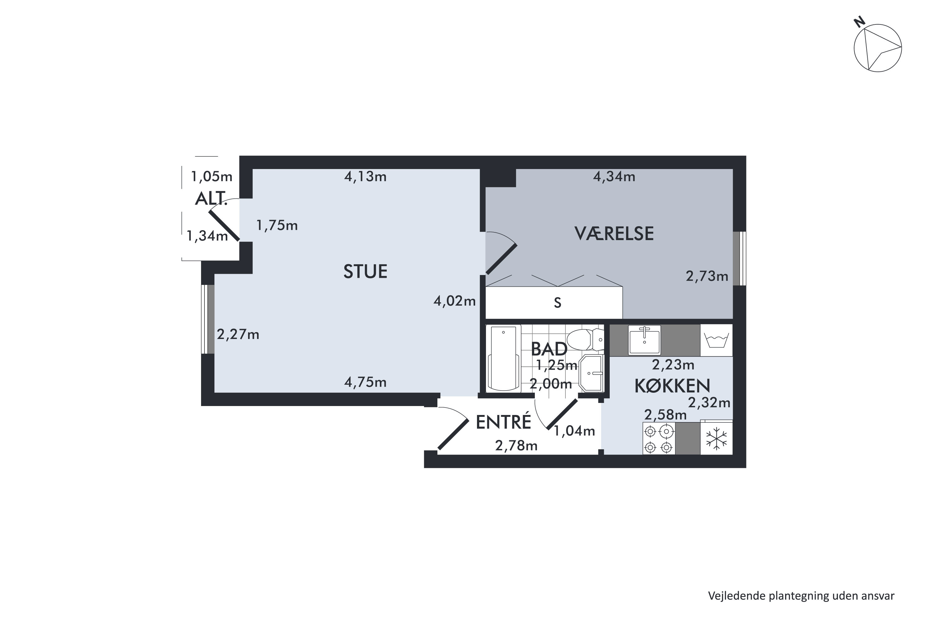 Plantegninger billede af Toggangen 5, 1. tv., 2730 Herlev