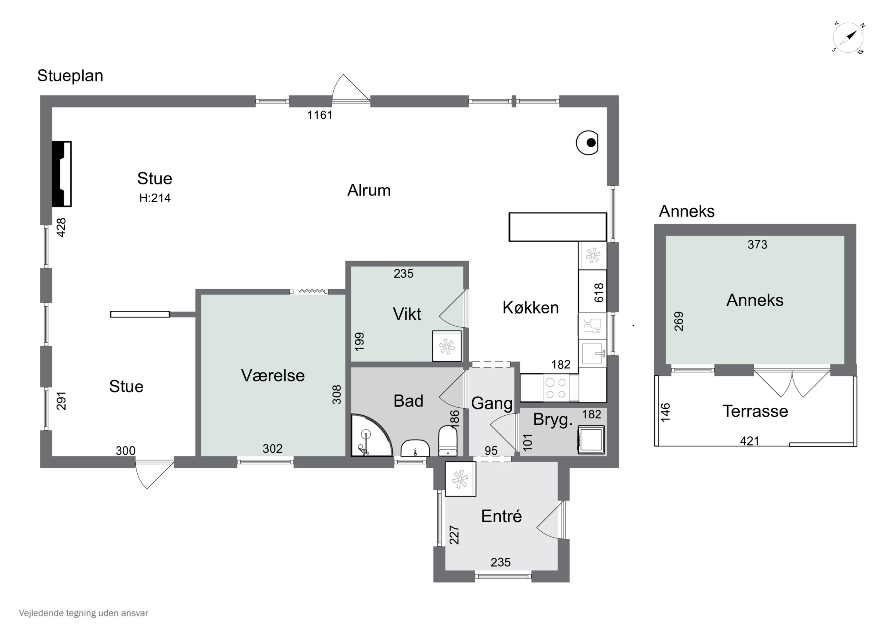 Plantegninger billede af Møllebakken 48, 4793 Bogø By
