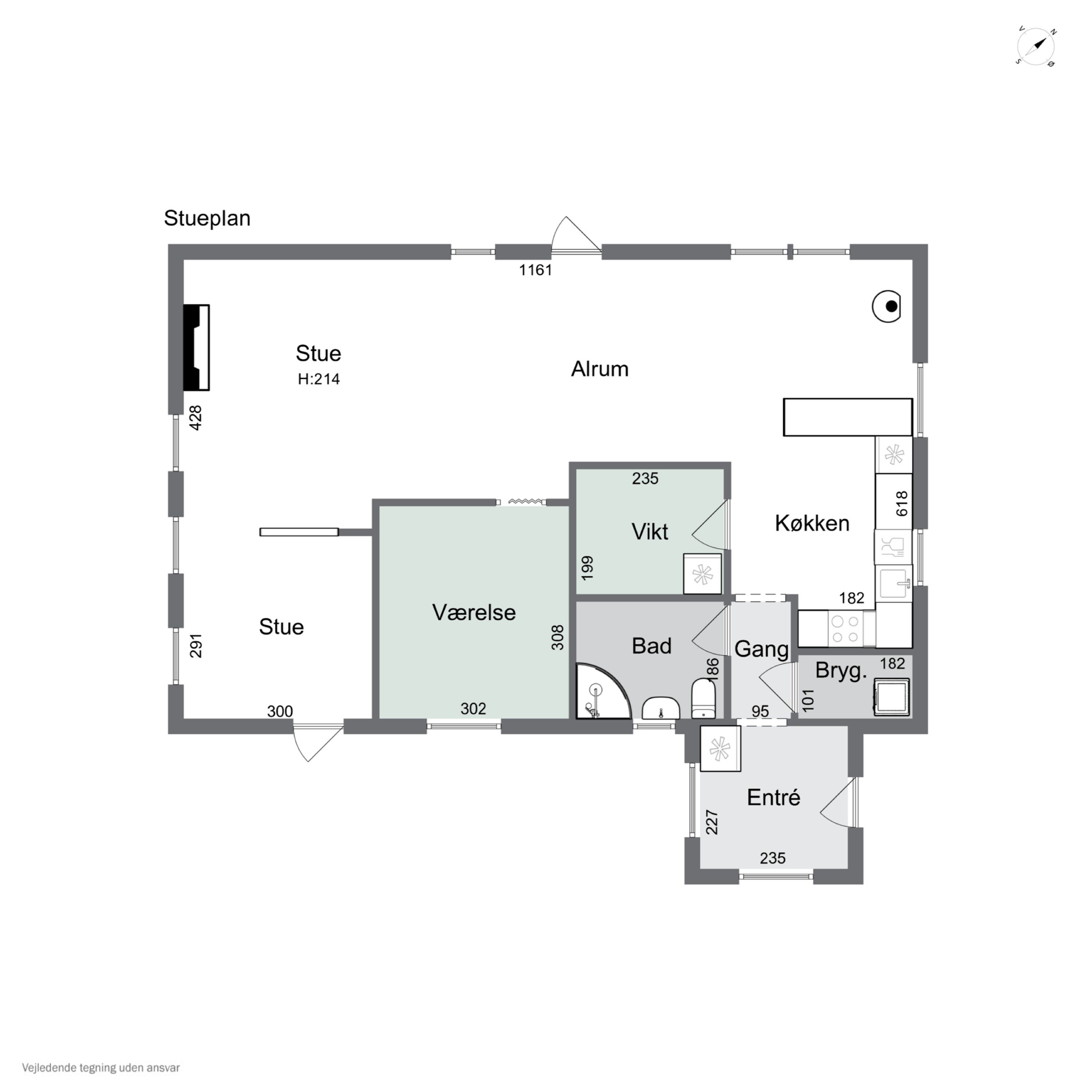 Plantegninger billede af Møllebakken 48, 4793 Bogø By