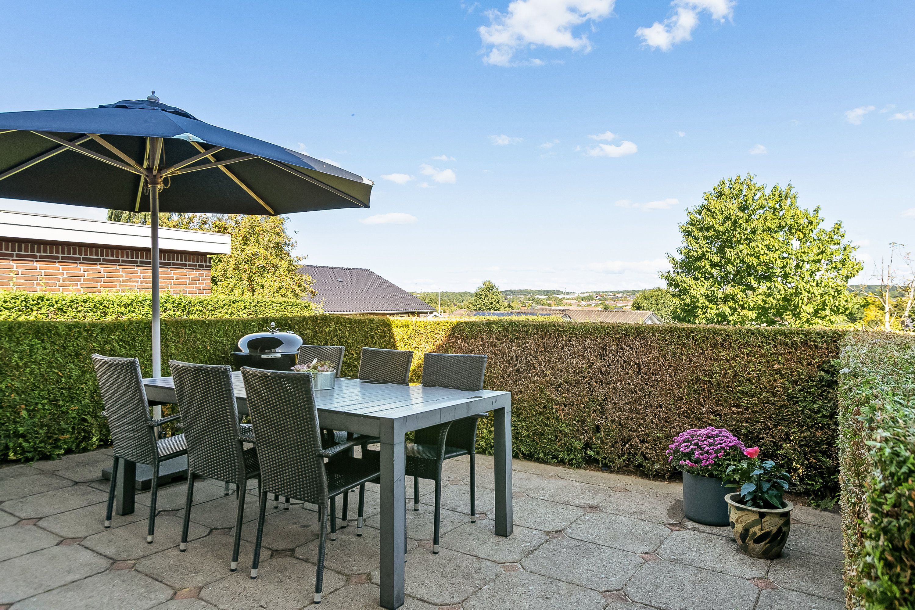 Fremhævet terrasse billede i fuldskærmstilstand. Billede af Spangager 13, Bredballe, 7120 Vejle Øst