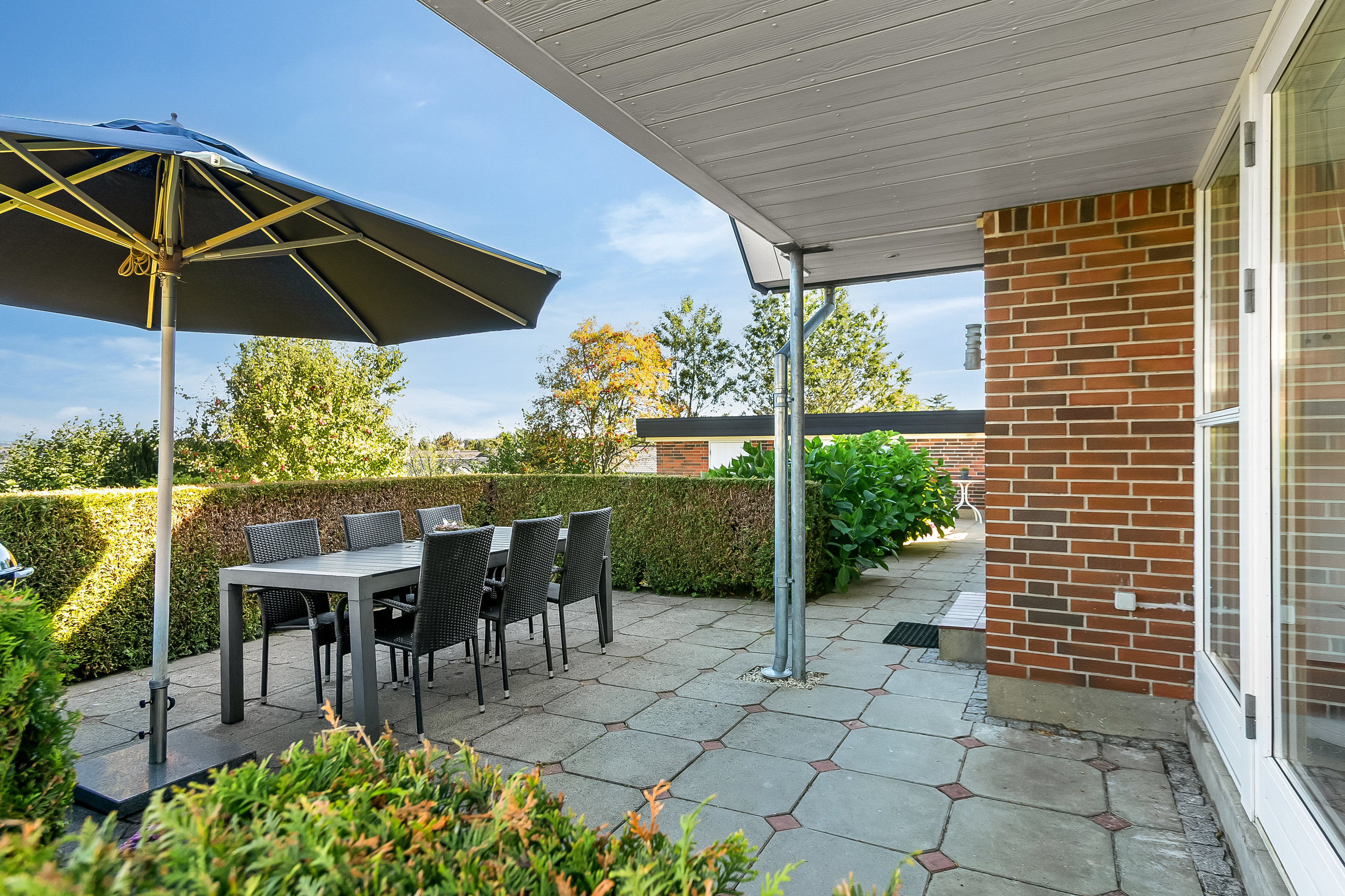 Fremhævet terrasse billede i fuldskærmstilstand. Billede af Spangager 13, Bredballe, 7120 Vejle Øst