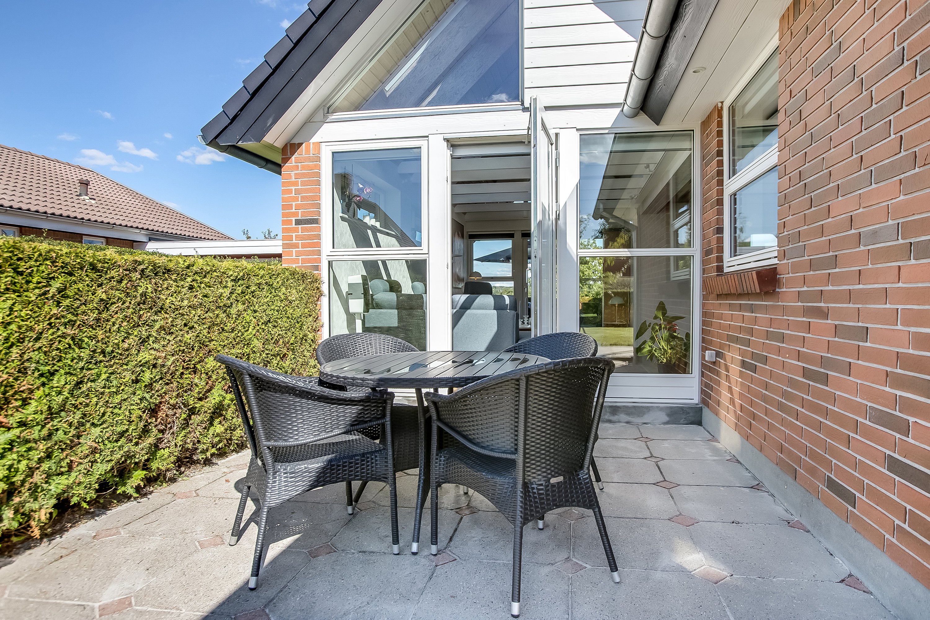 Fremhævet terrasse billede i fuldskærmstilstand. Billede af Spangager 13, Bredballe, 7120 Vejle Øst