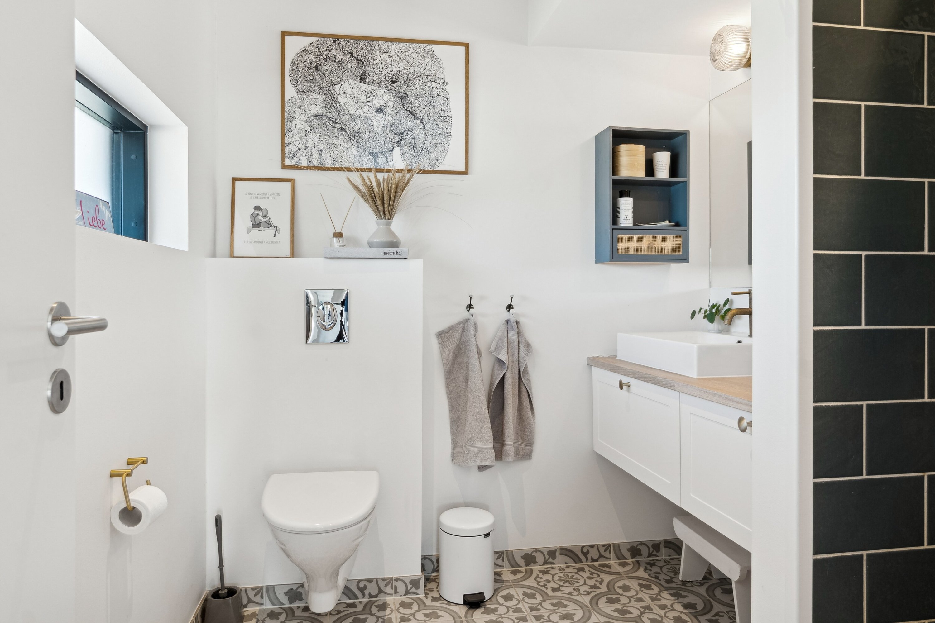 Fremhævet badeværelse billede i fuldskærmstilstand. Billede af Rejenettet 8, Lumsås, 4500 Nykøbing Sj