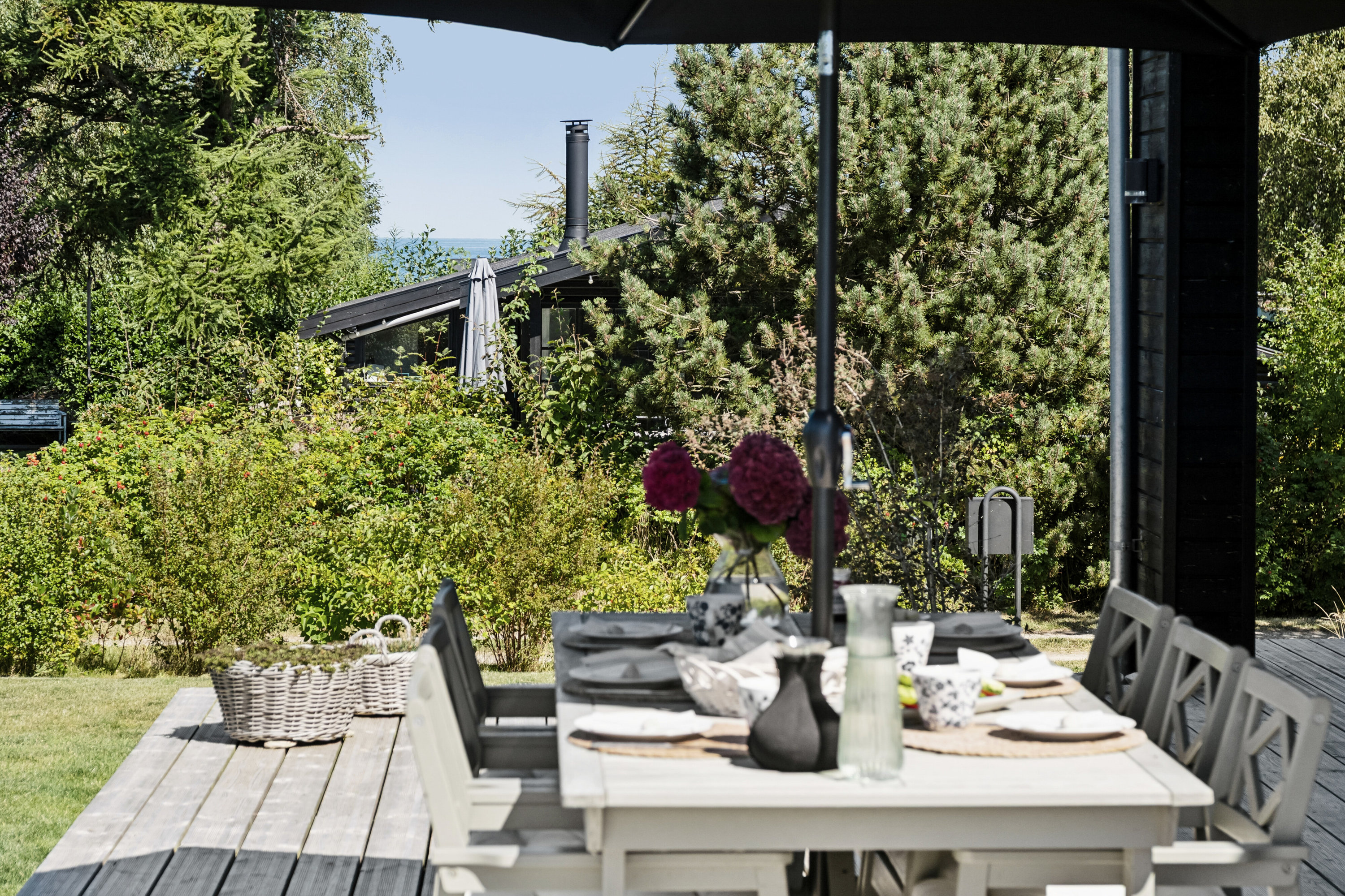 Fremhævet overdækket terrasse billede i fuldskærmstilstand. Billede af Rejenettet 8, Lumsås, 4500 Nykøbing Sj