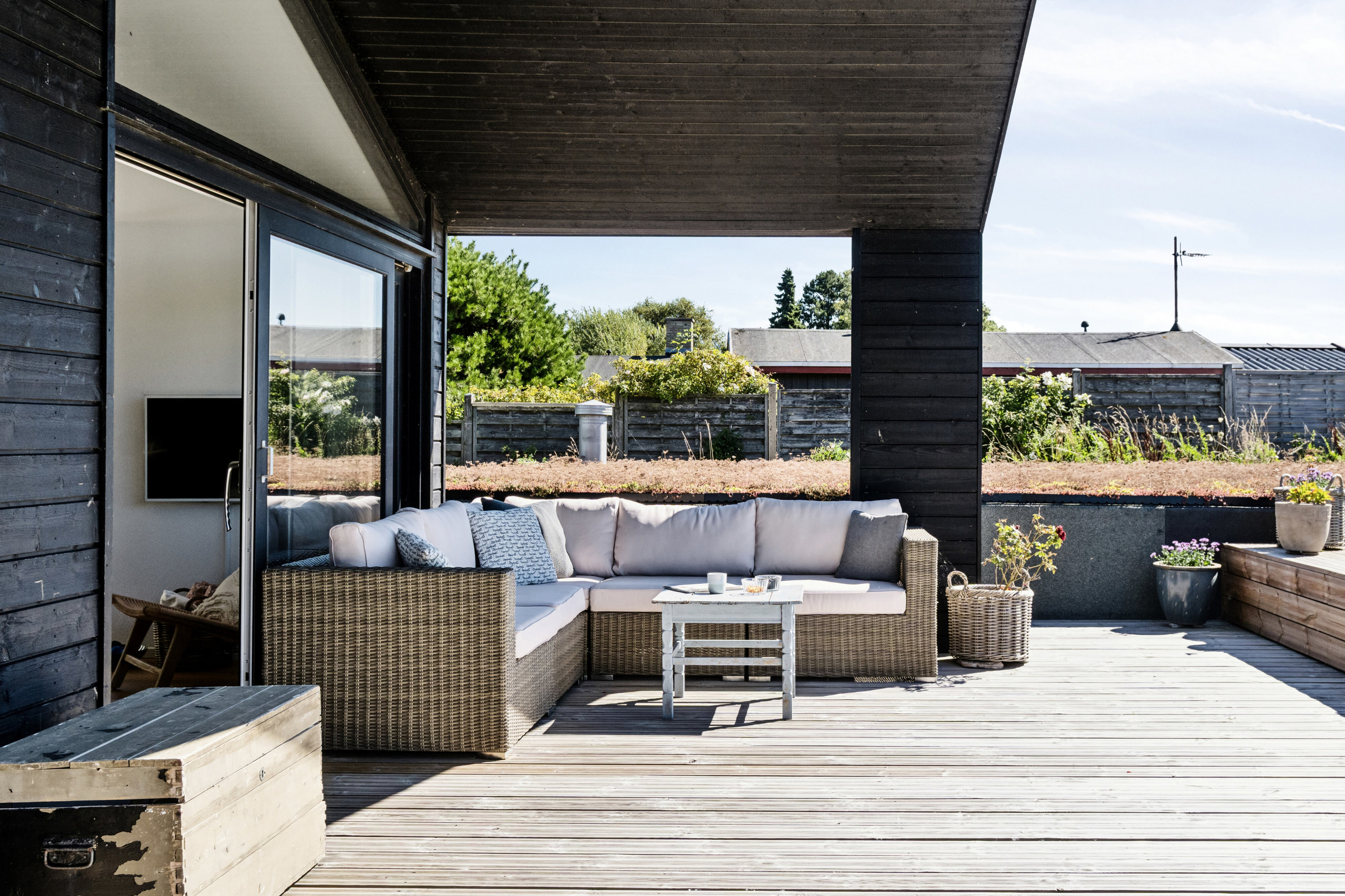 Fremhævet overdækket terrasse billede i fuldskærmstilstand. Billede af Rejenettet 8, Lumsås, 4500 Nykøbing Sj