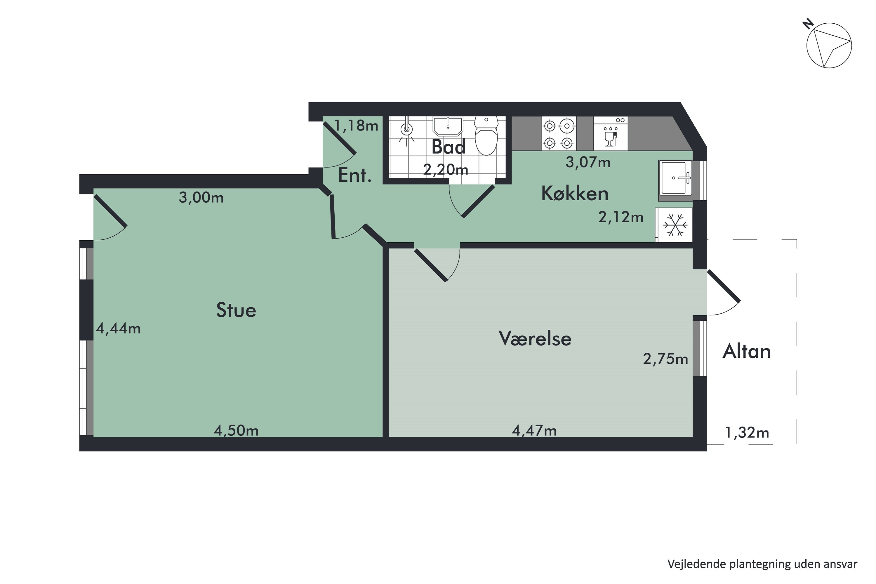 Plantegninger billede af Schleppegrellsgade 82, 3. th., 9000 Aalborg