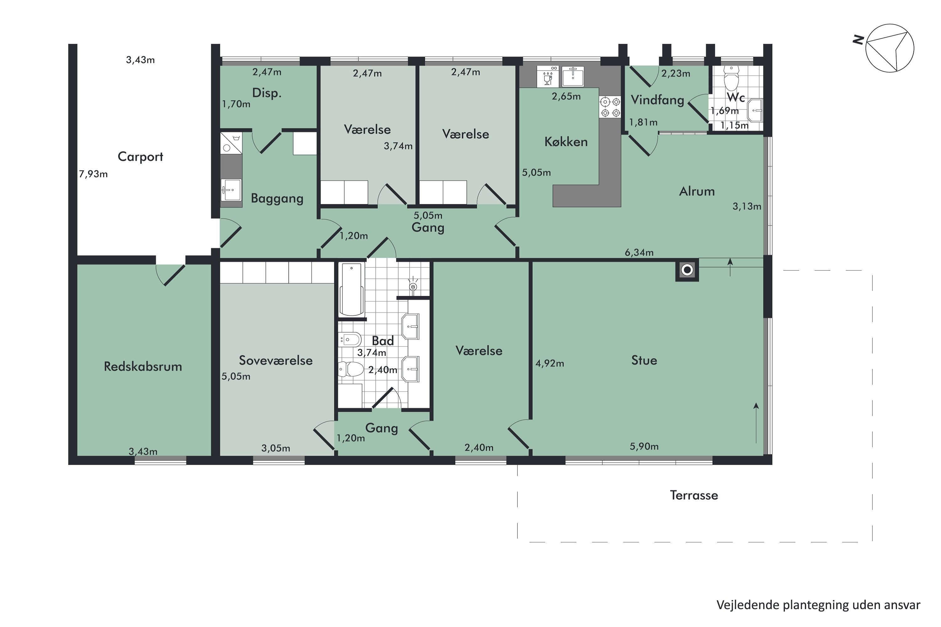 Plantegninger billede af Lerkenfeltvej 13, 9200 Aalborg SV
