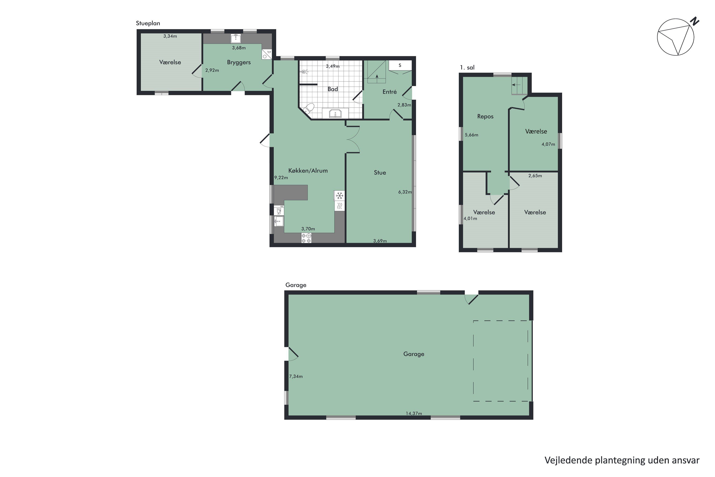 Plantegninger billede af Bredgade 31, 9610 Nørager