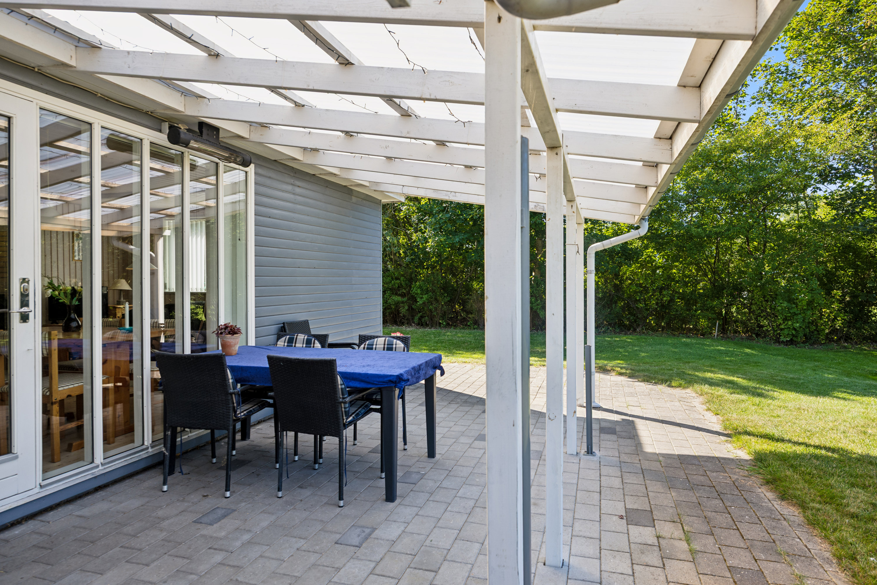 Fremhævet terrasse billede i fuldskærmstilstand. Billede af Dyreholmen 17, Hou, 9370 Hals